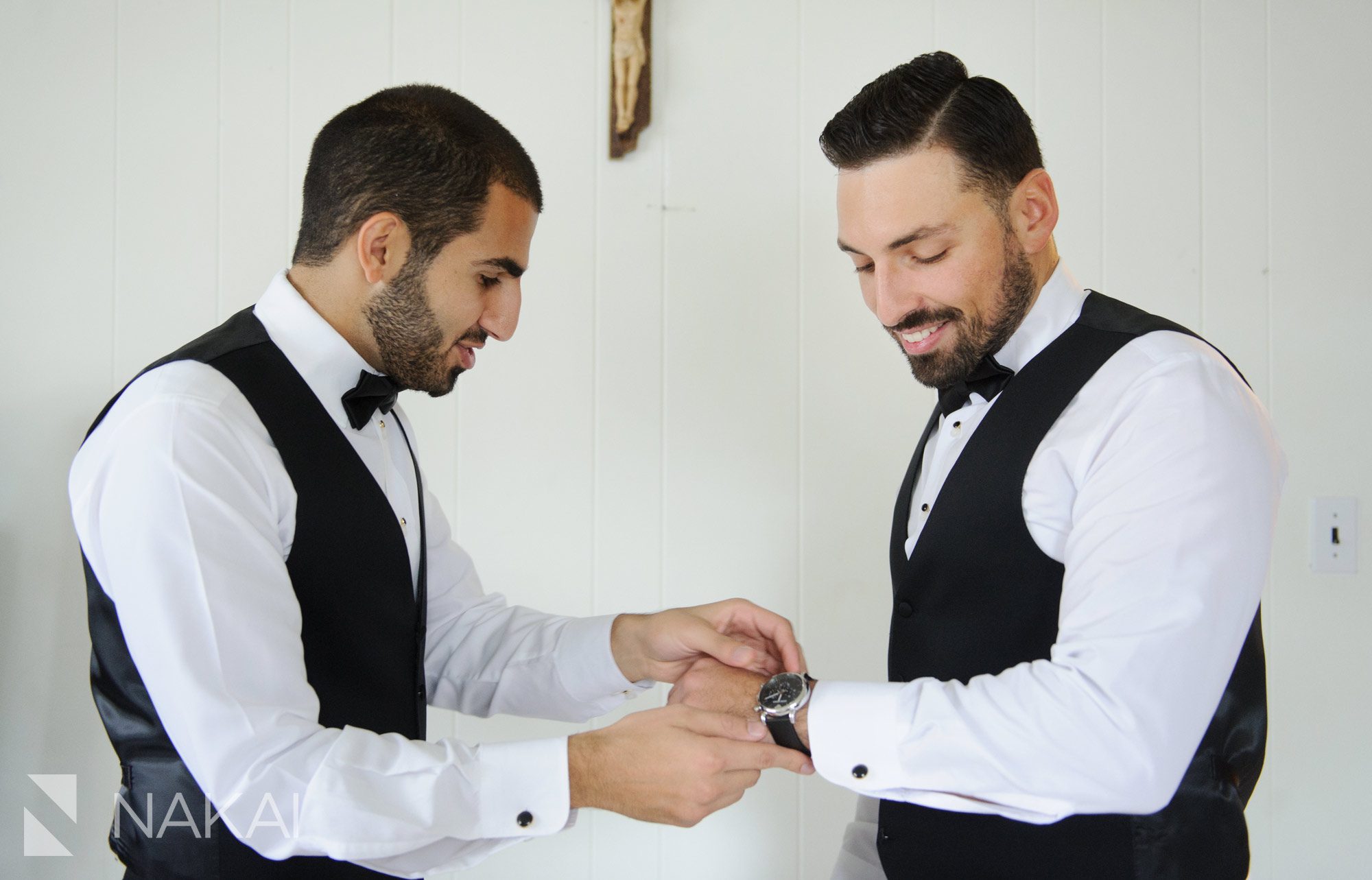 chicago assyrian wedding picture groom getting ready