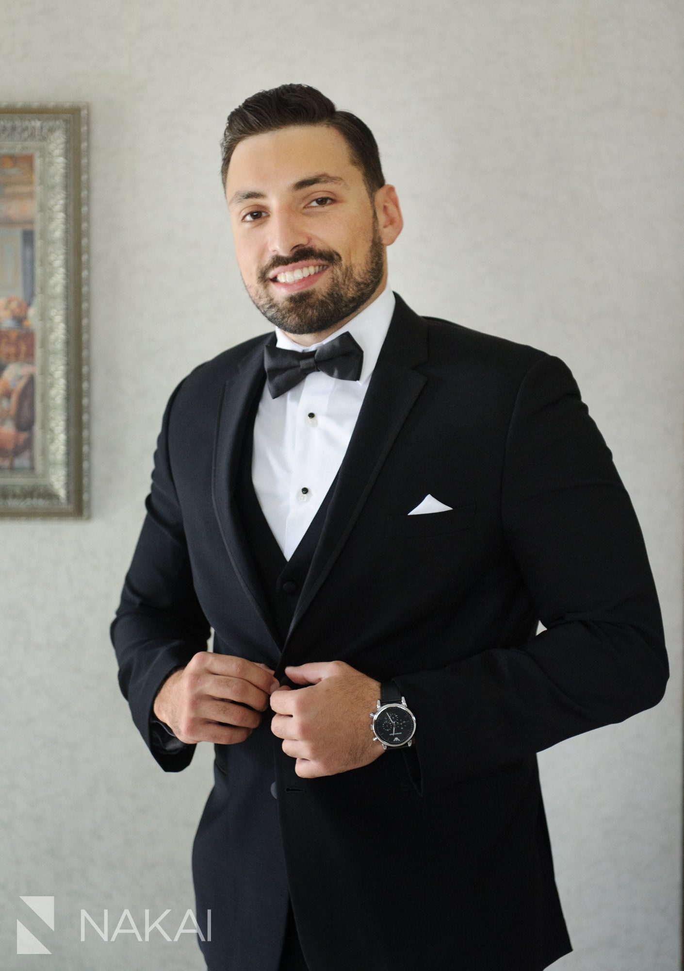 chicago assyrian wedding photo groom getting ready