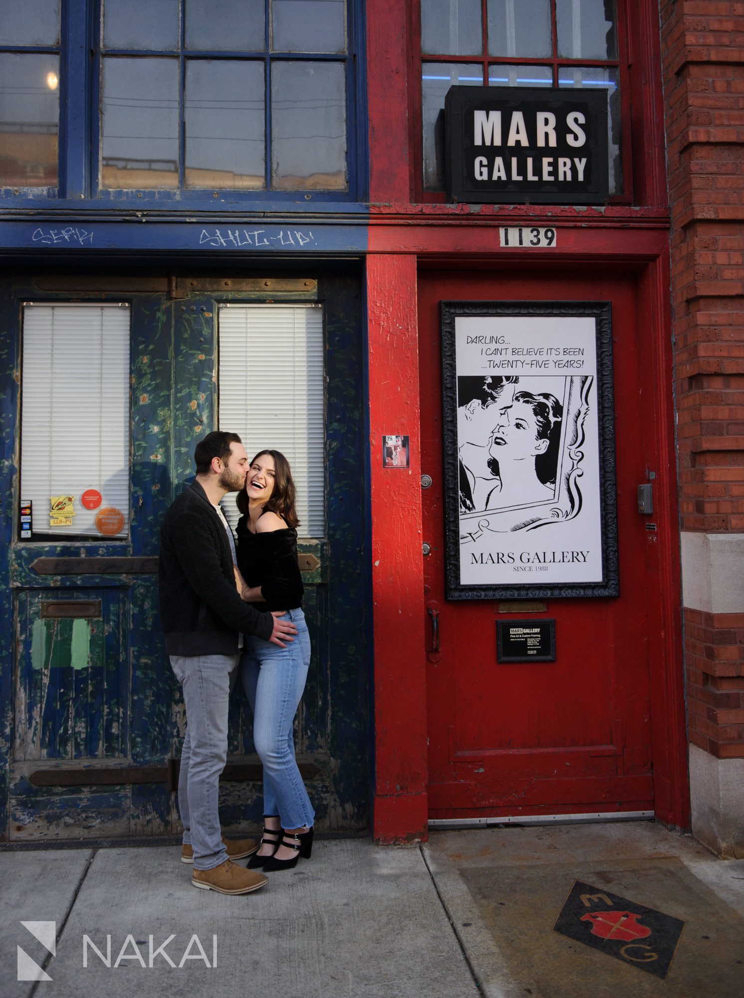 creative Chicago engagement photos west loop urban