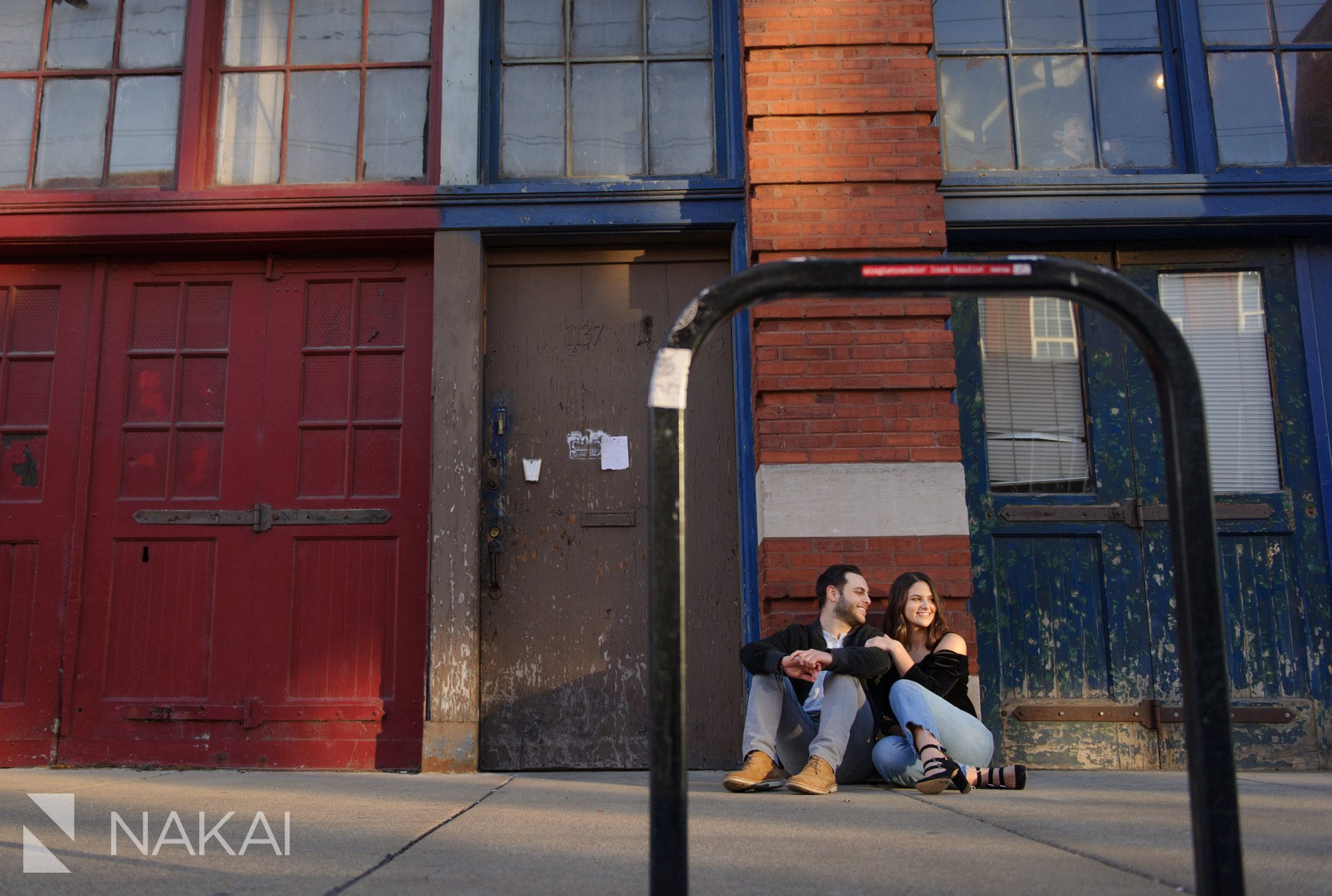 creative Chicago engagement photos west loop urban