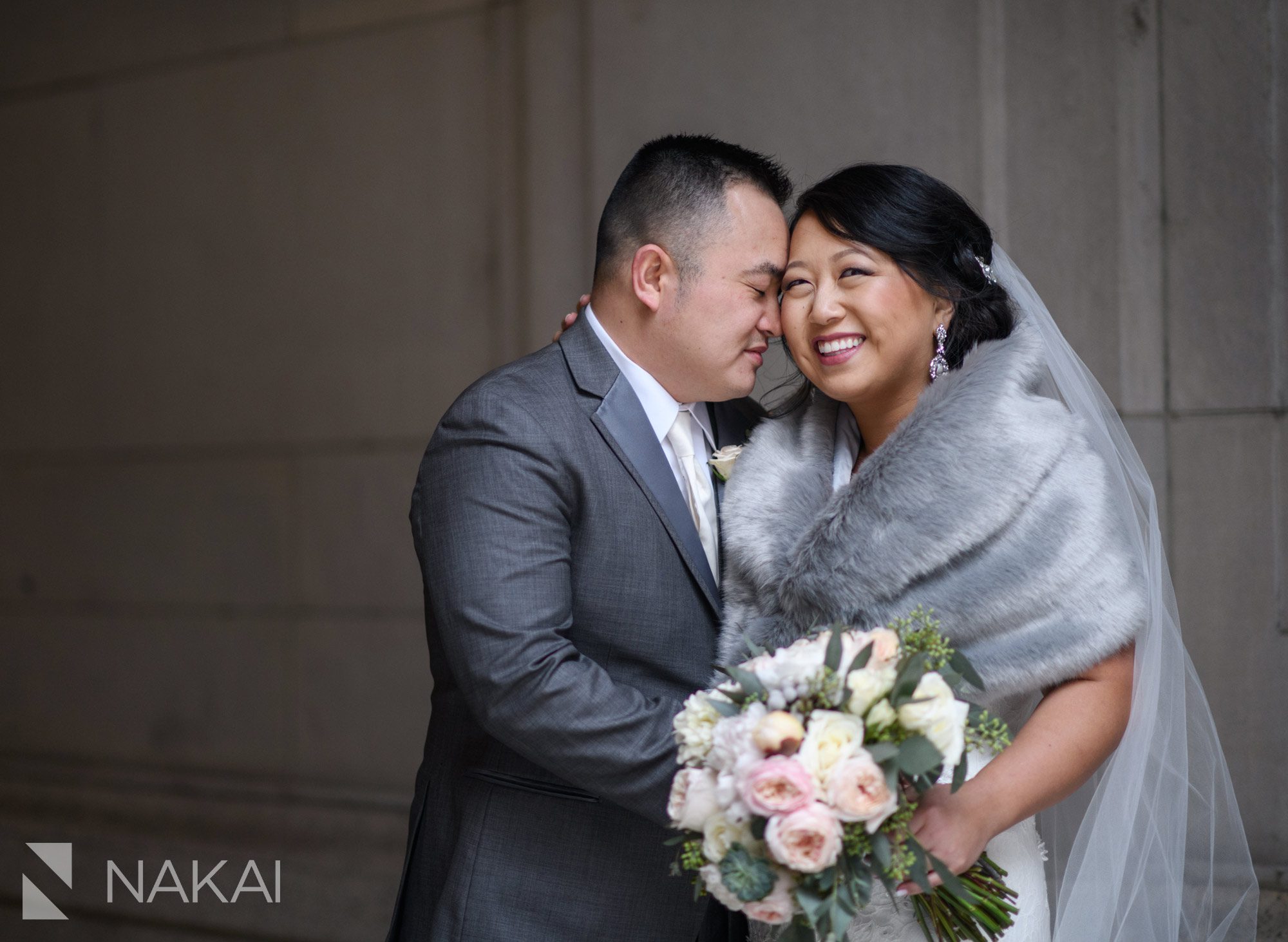 chicago union station wedding photos bride groom