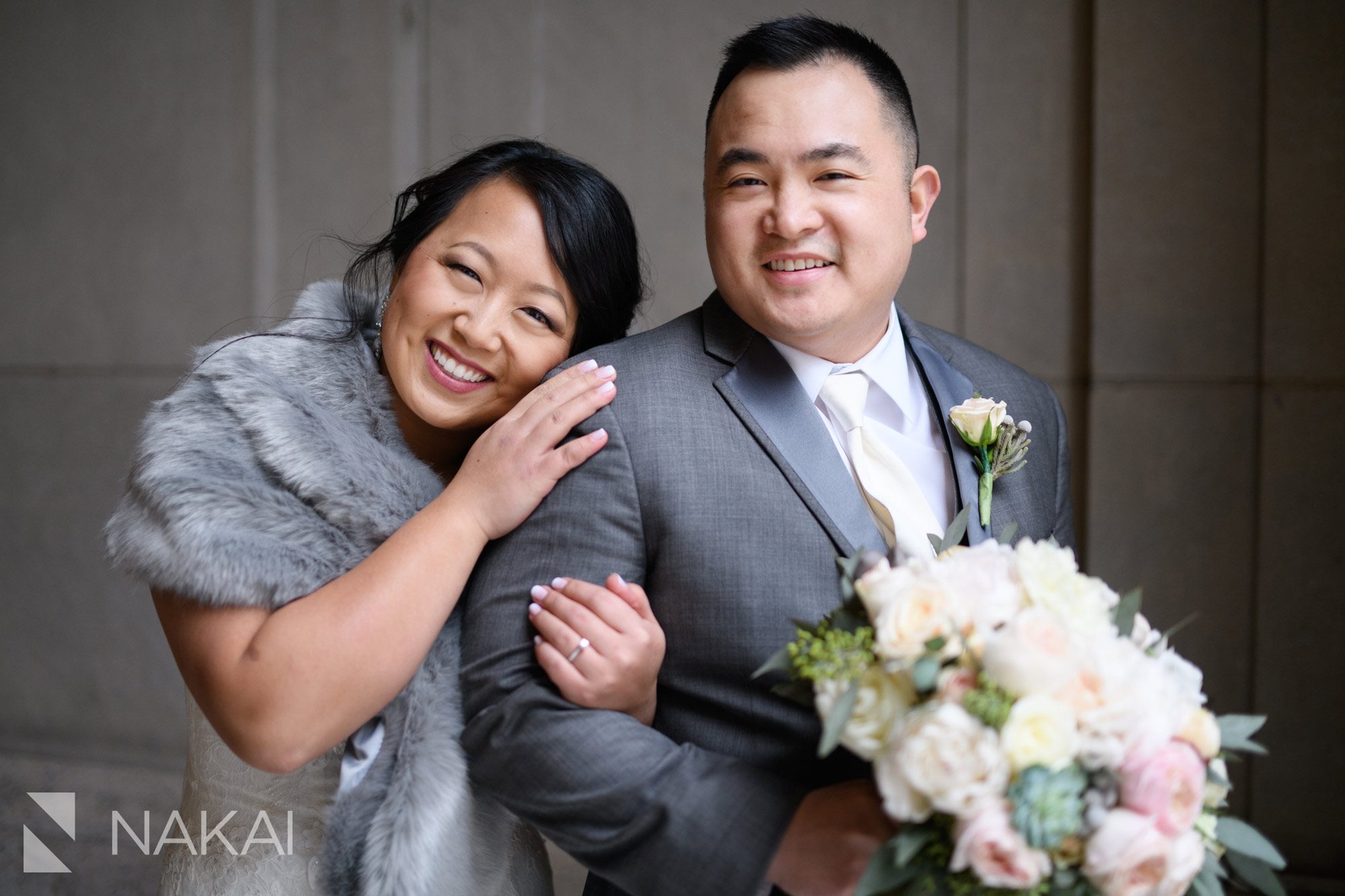 union station Chicago wedding photos bride groom