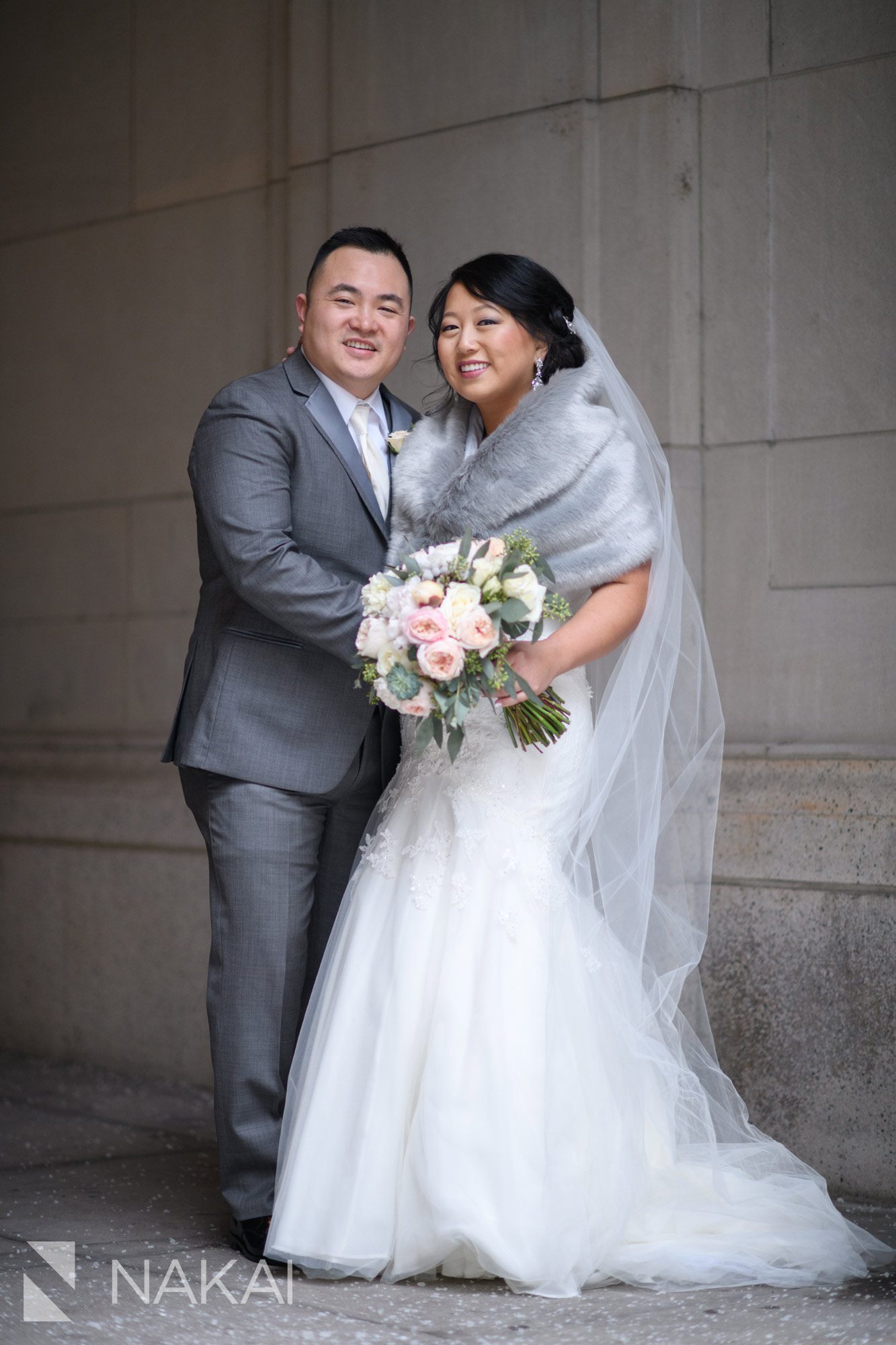 union station Chicago wedding photographer bride groom
