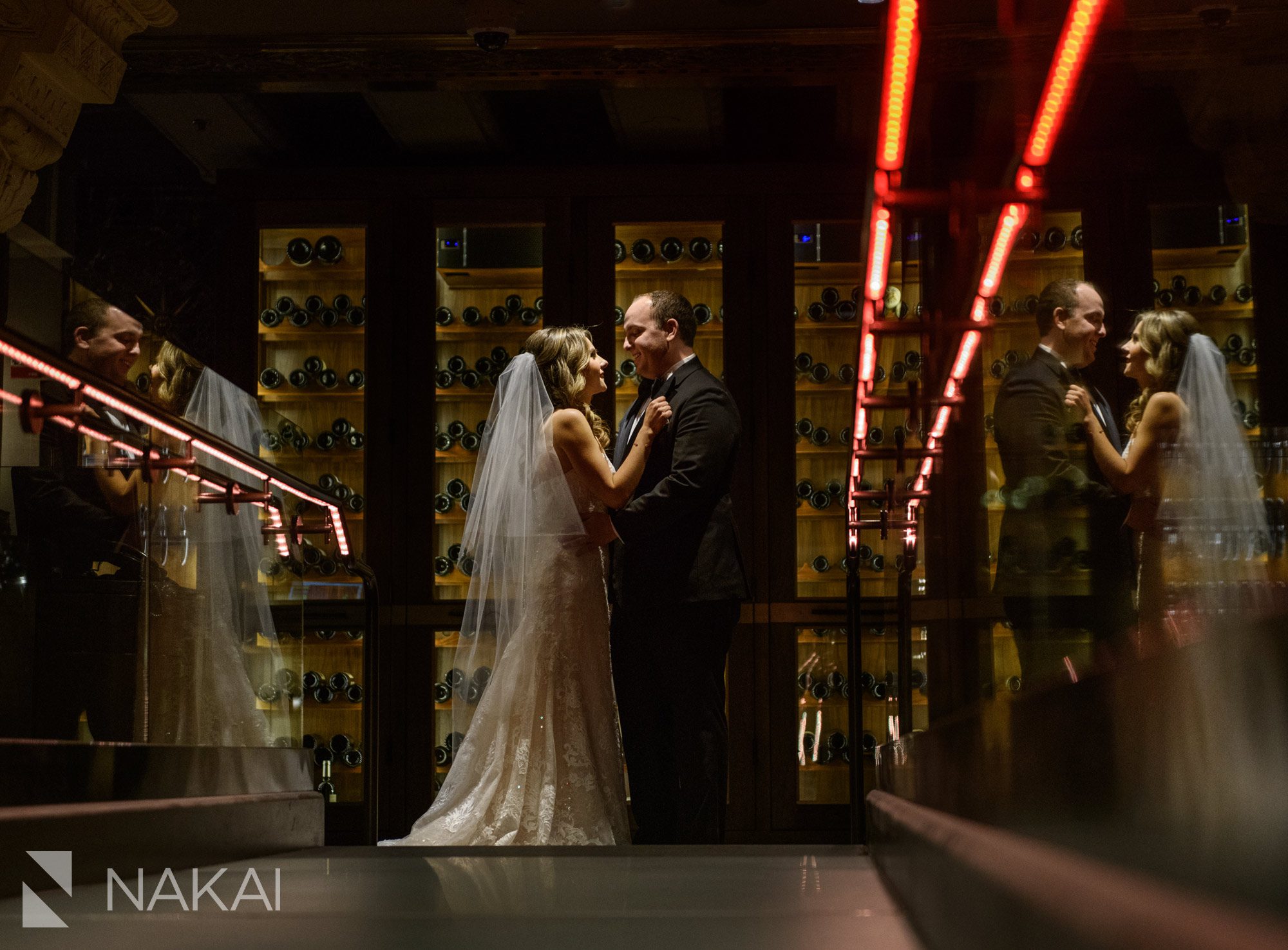 intercontinental chicago magnificent mile wedding photos bride groom