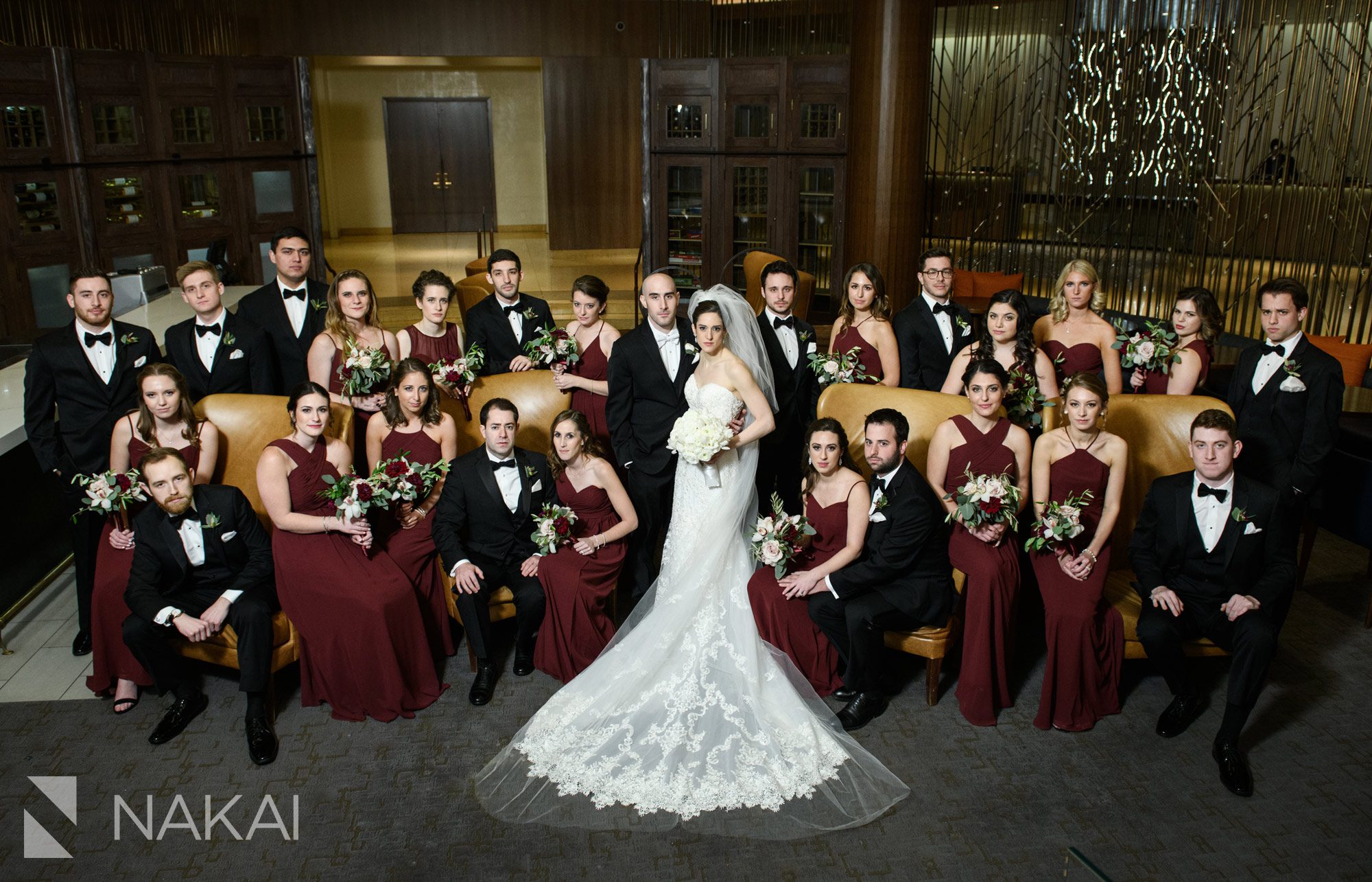 fairmont millennium park wedding photos bridal party