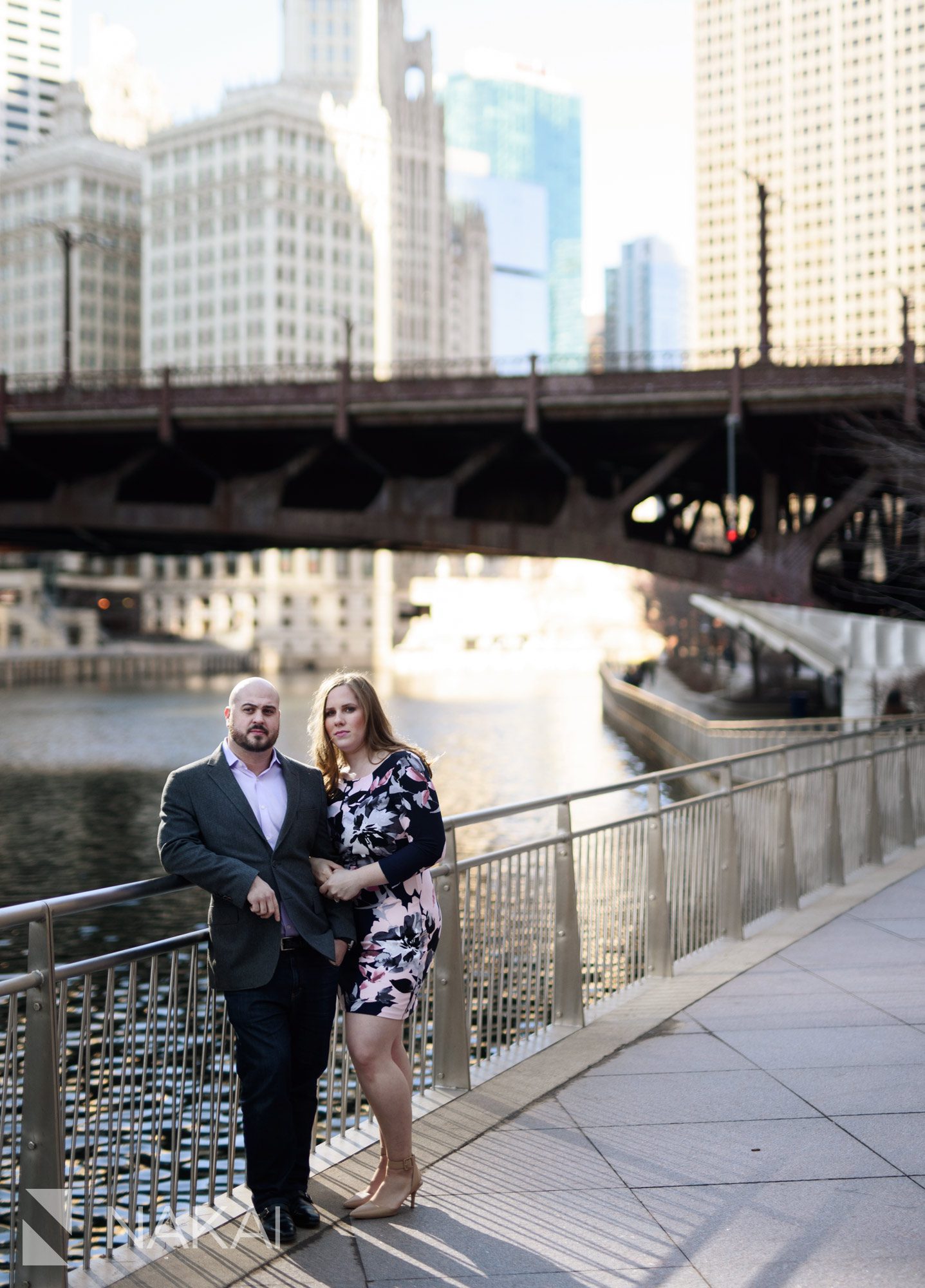 riverwalk Chicago engagement photography