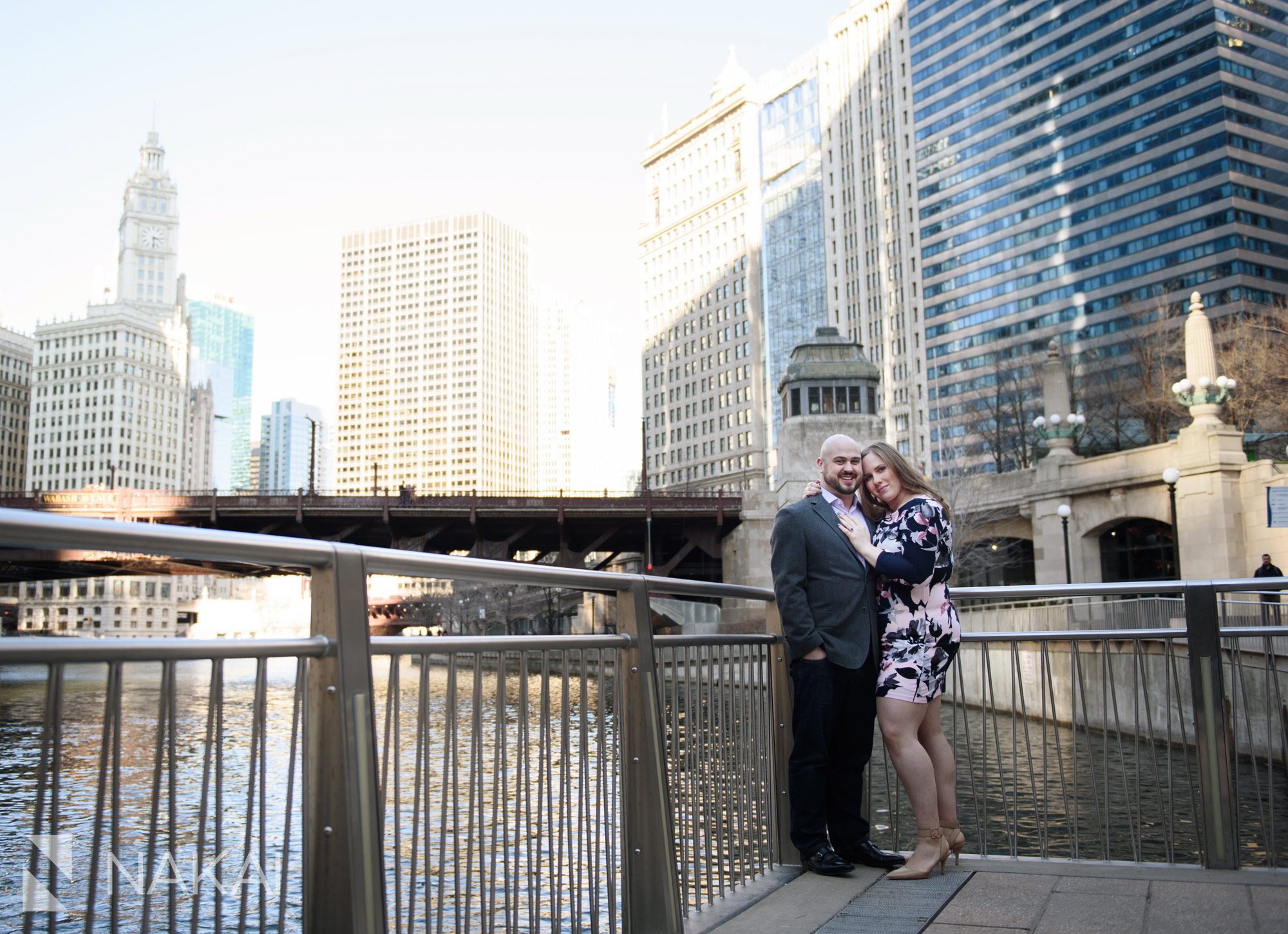 riverwalk Chicago engagement photography