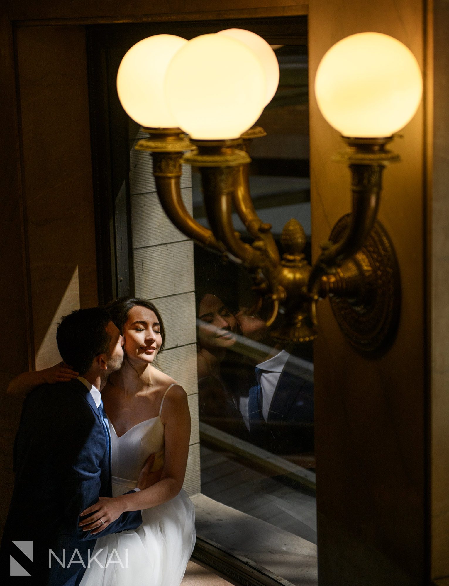 Chicago Cultural Center wedding picture staircase