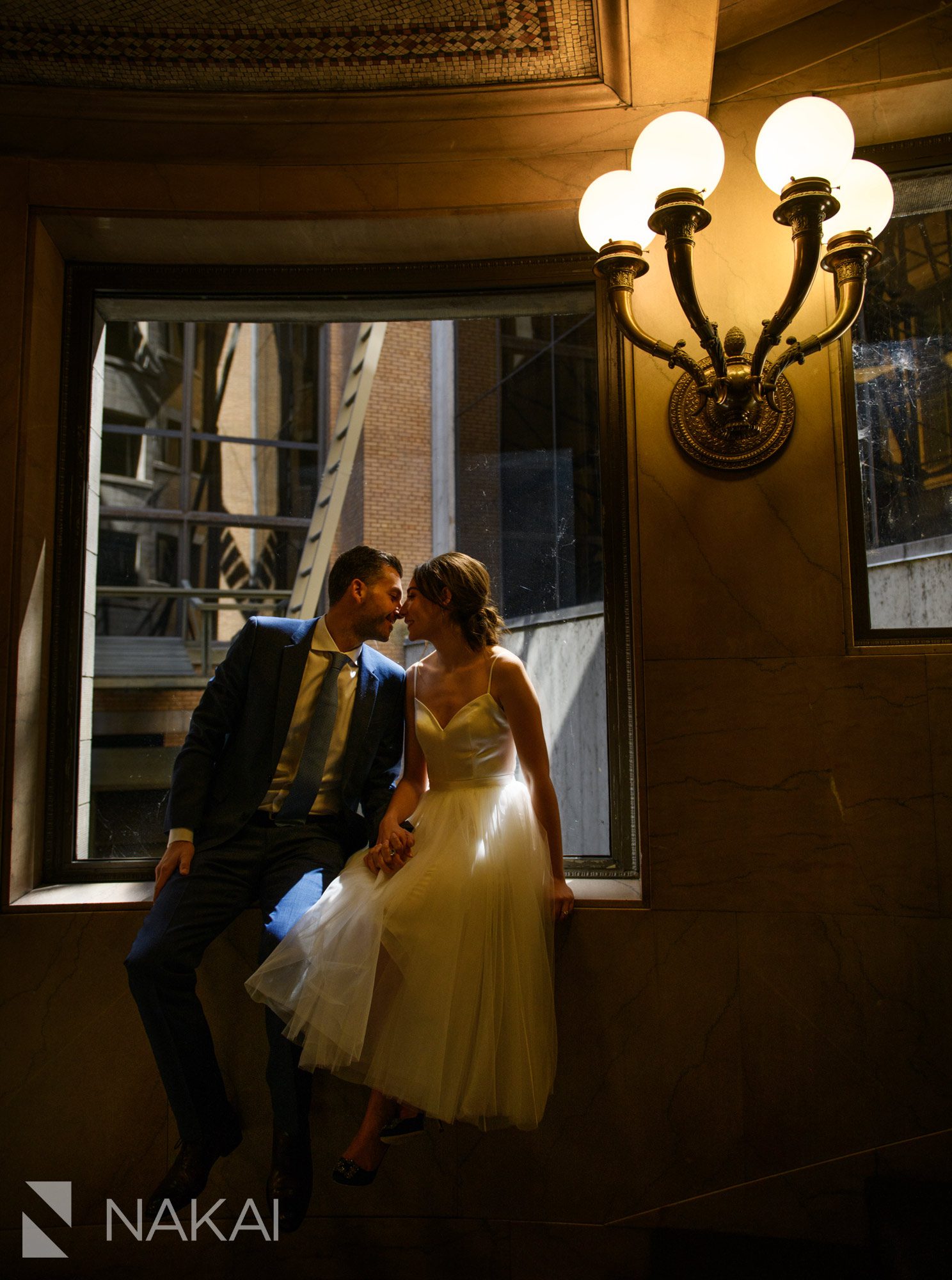 Chicago Cultural Center wedding photo staircase