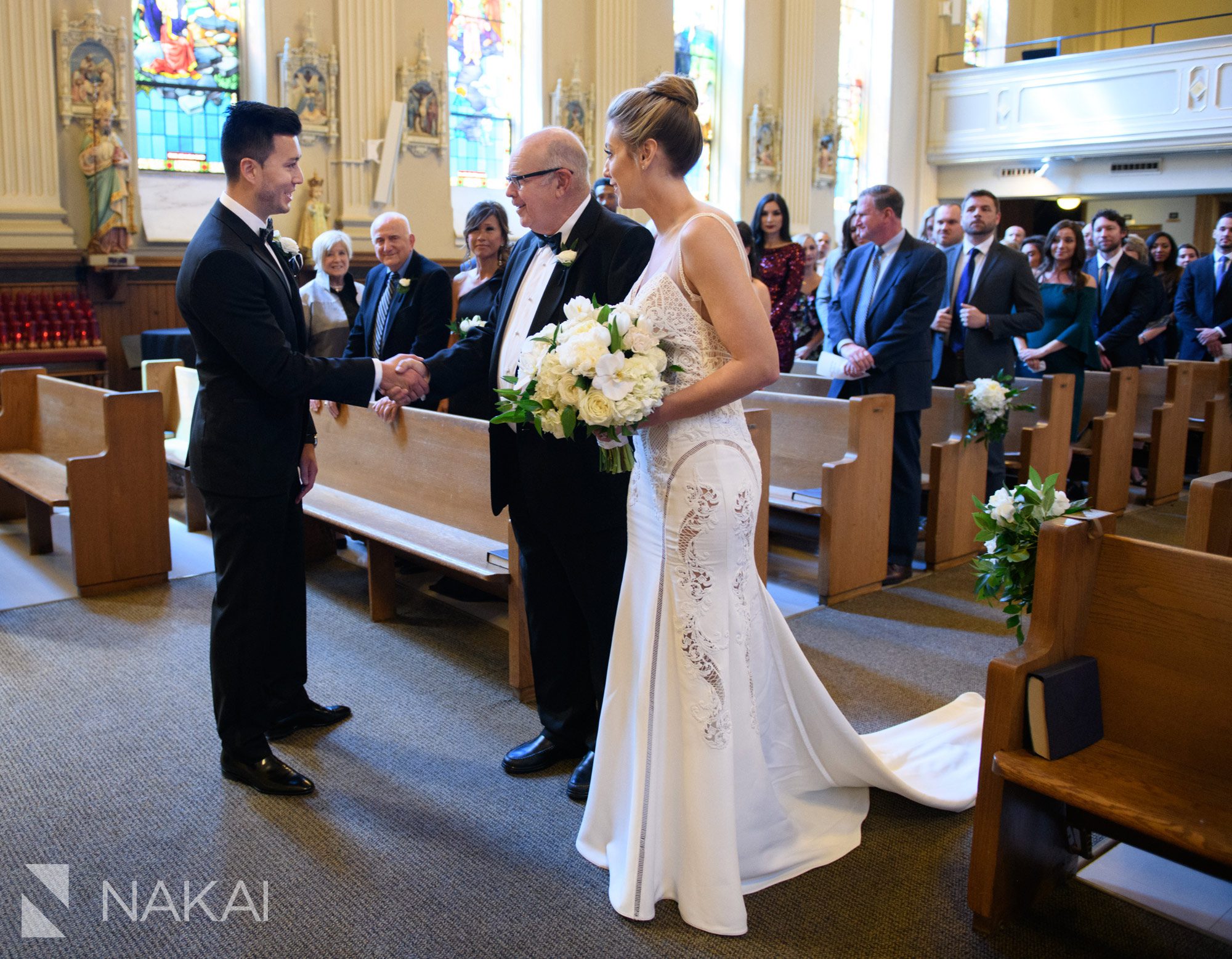 Chicago catholic wedding ceremony photo