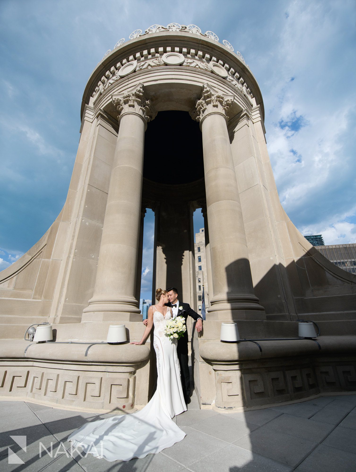 londonhouse Chicago wedding photo cupola rooftop bride groom