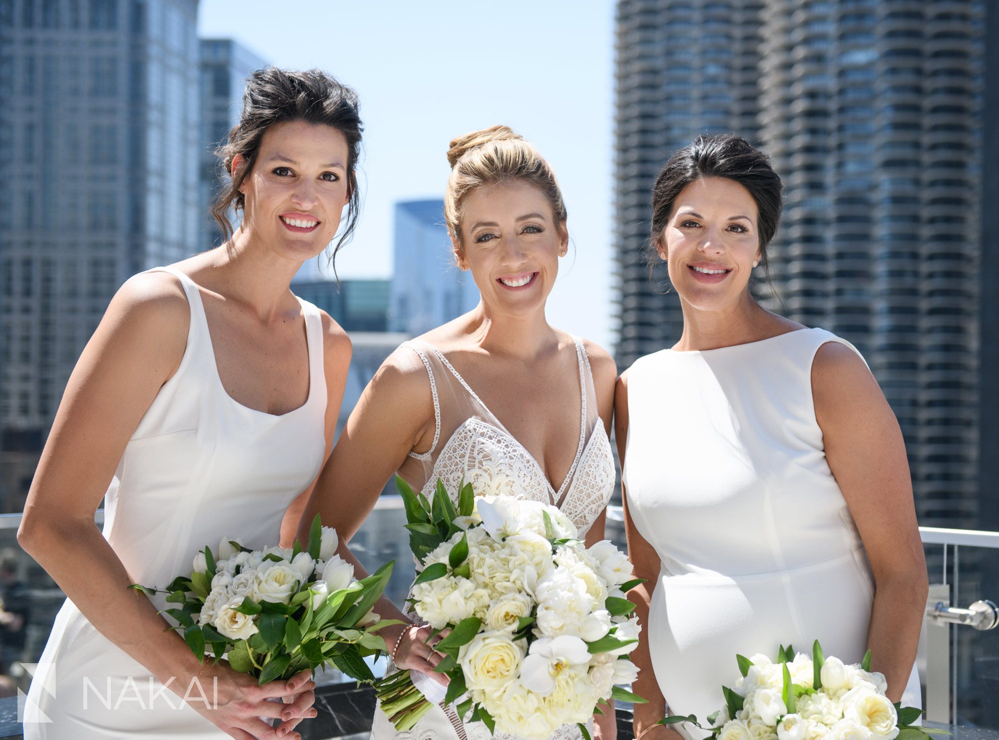 londonhouse Chicago wedding photographer cupola rooftop bride  bridesmaids