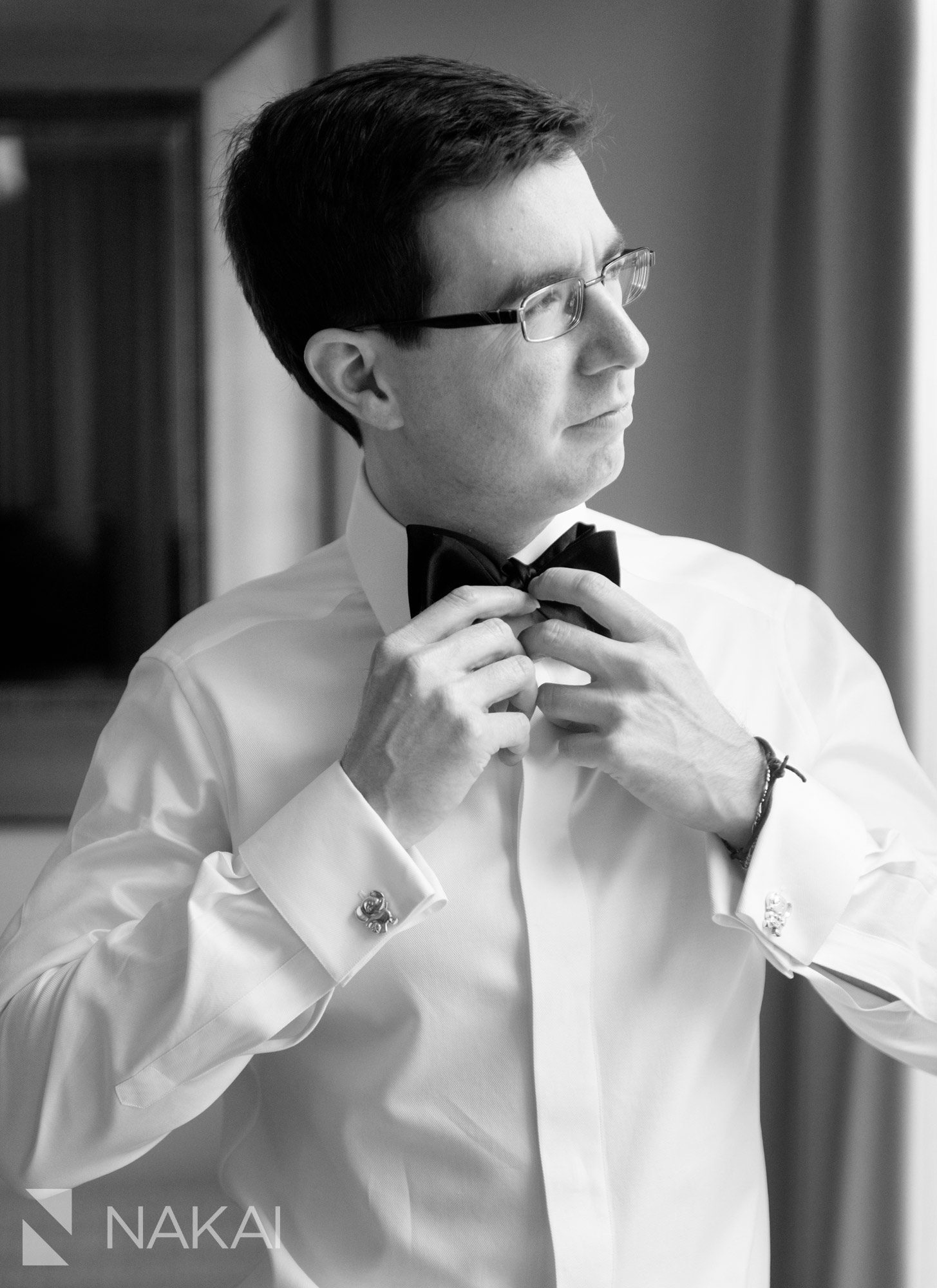 langham Chicago wedding photo groom portrait