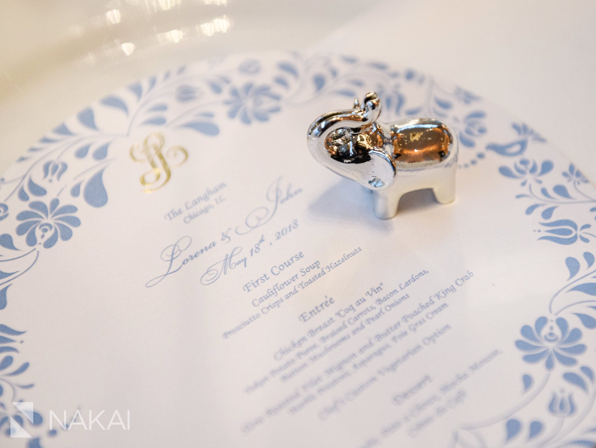 langham Chicago wedding reception details