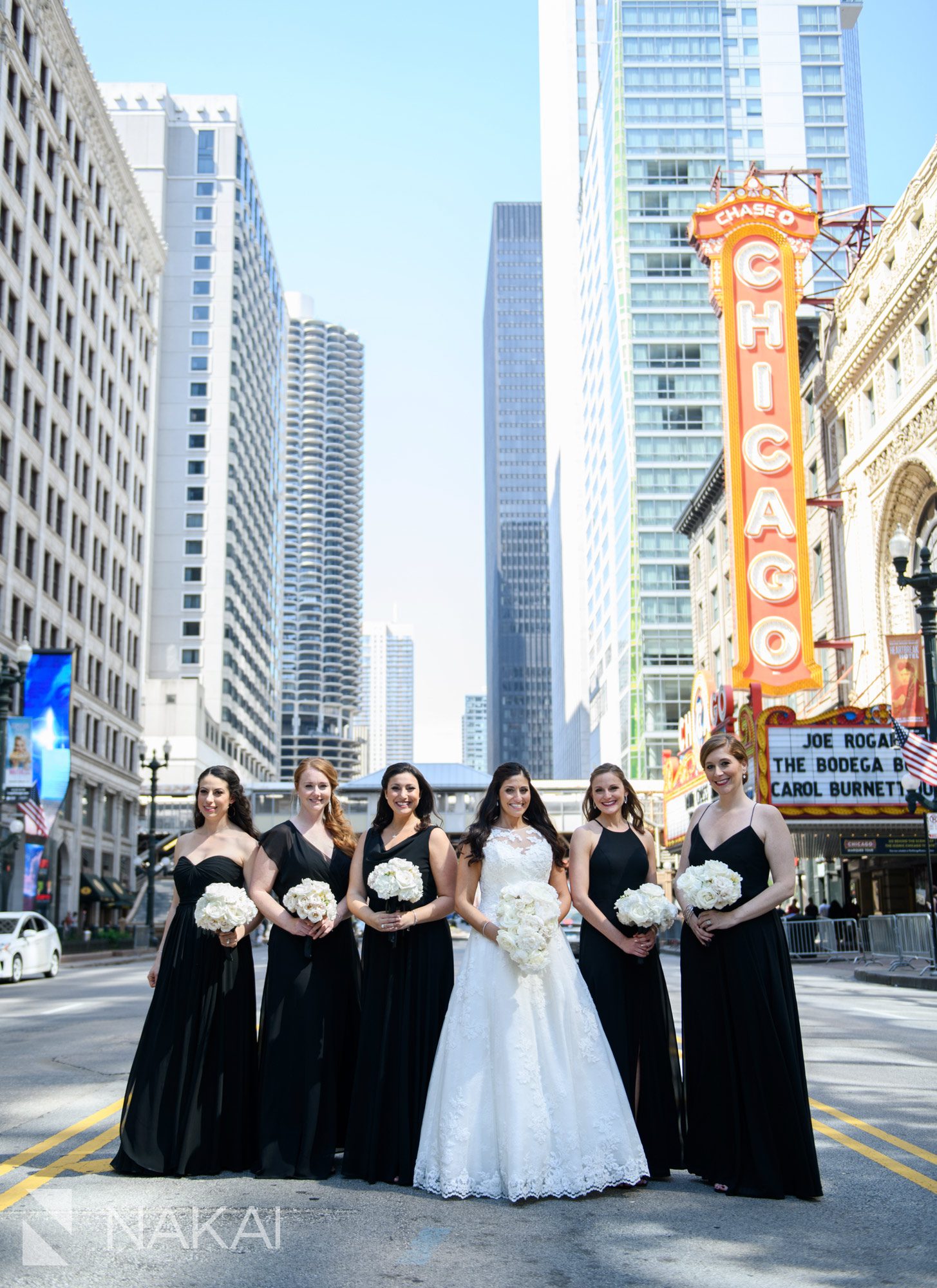 Chicago wedding photographer theatre state street location 