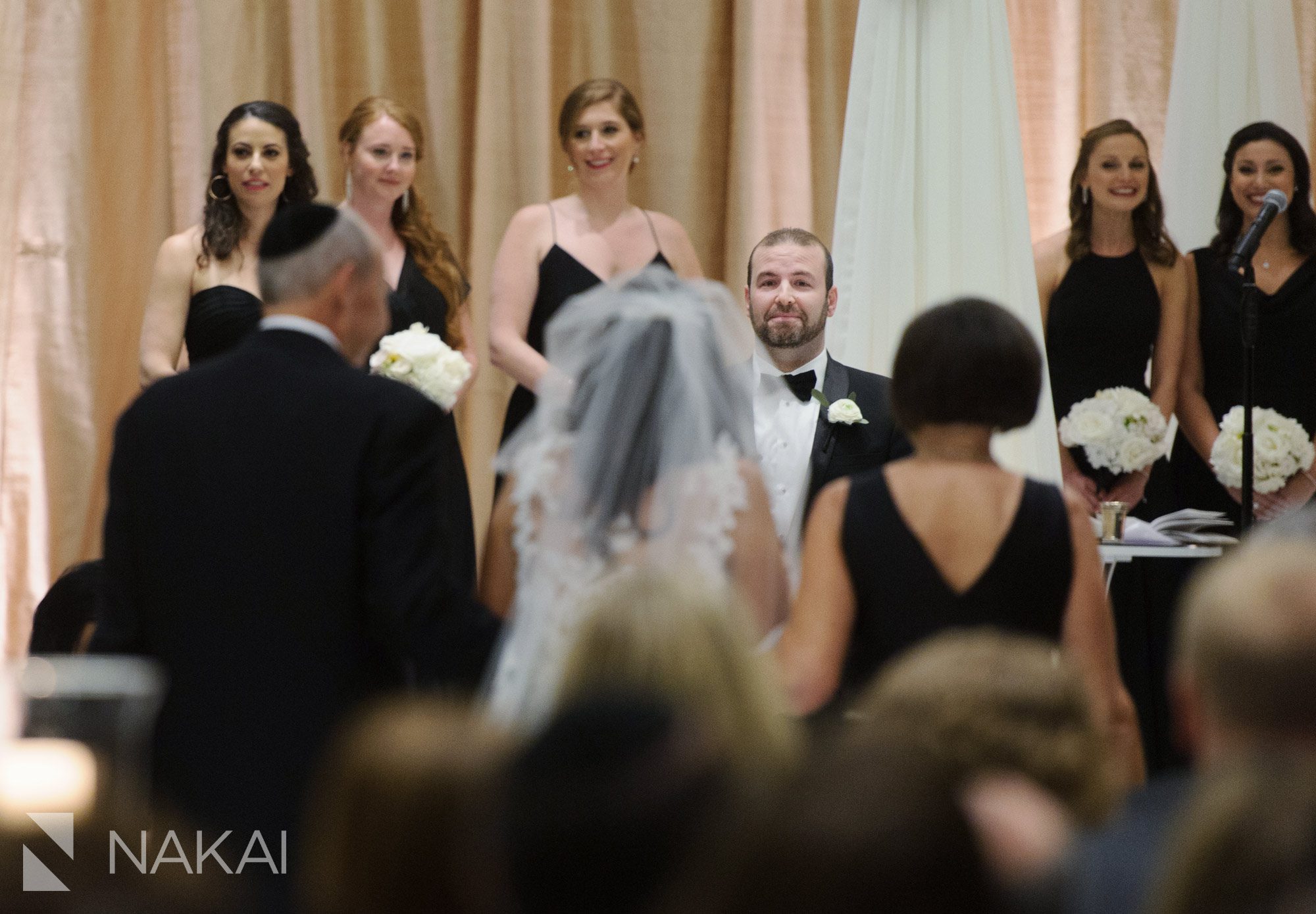 Loews downtown Chicago wedding ceremony photographer 