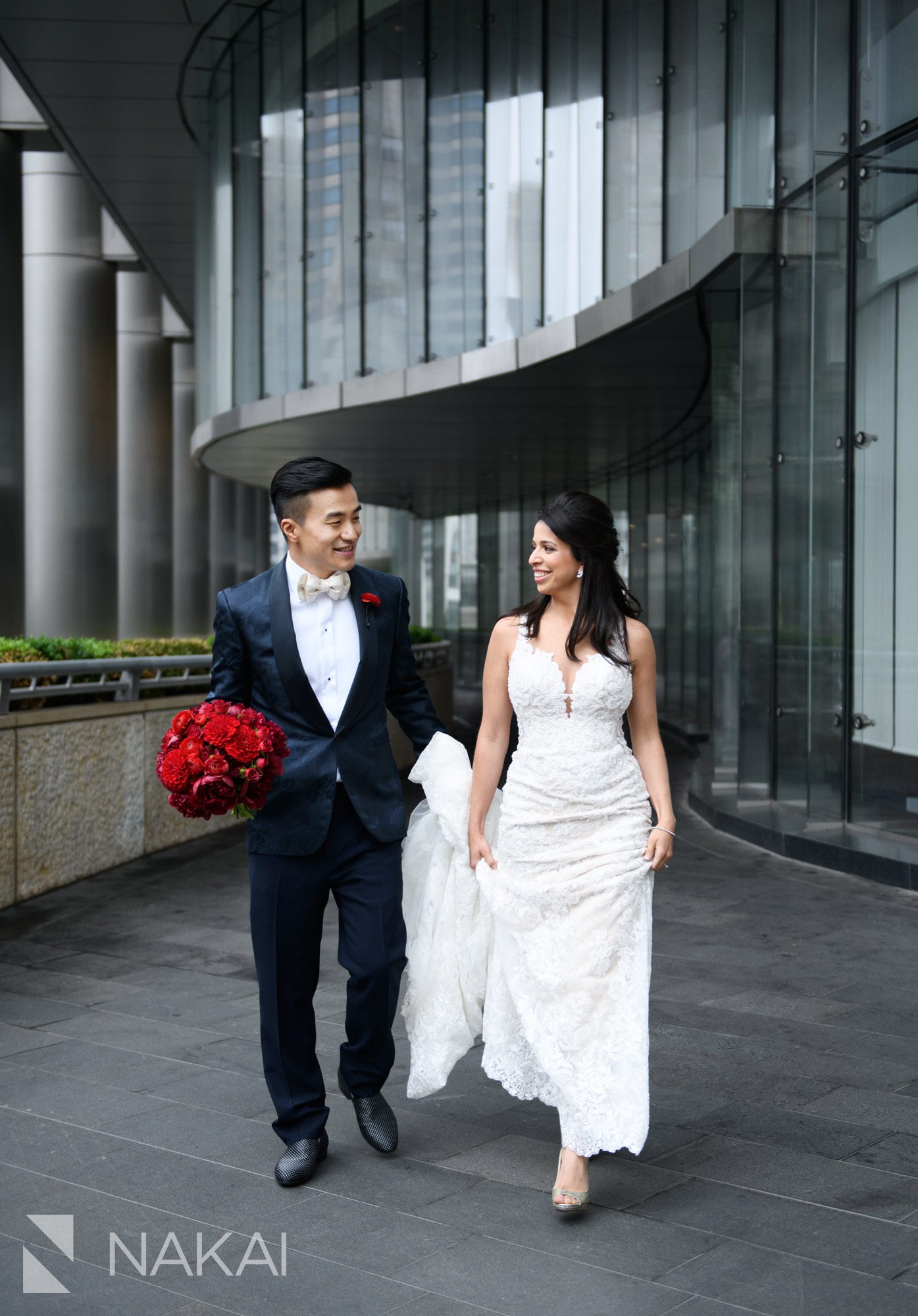 best Chicago riverwalk wedding photographer bride groom