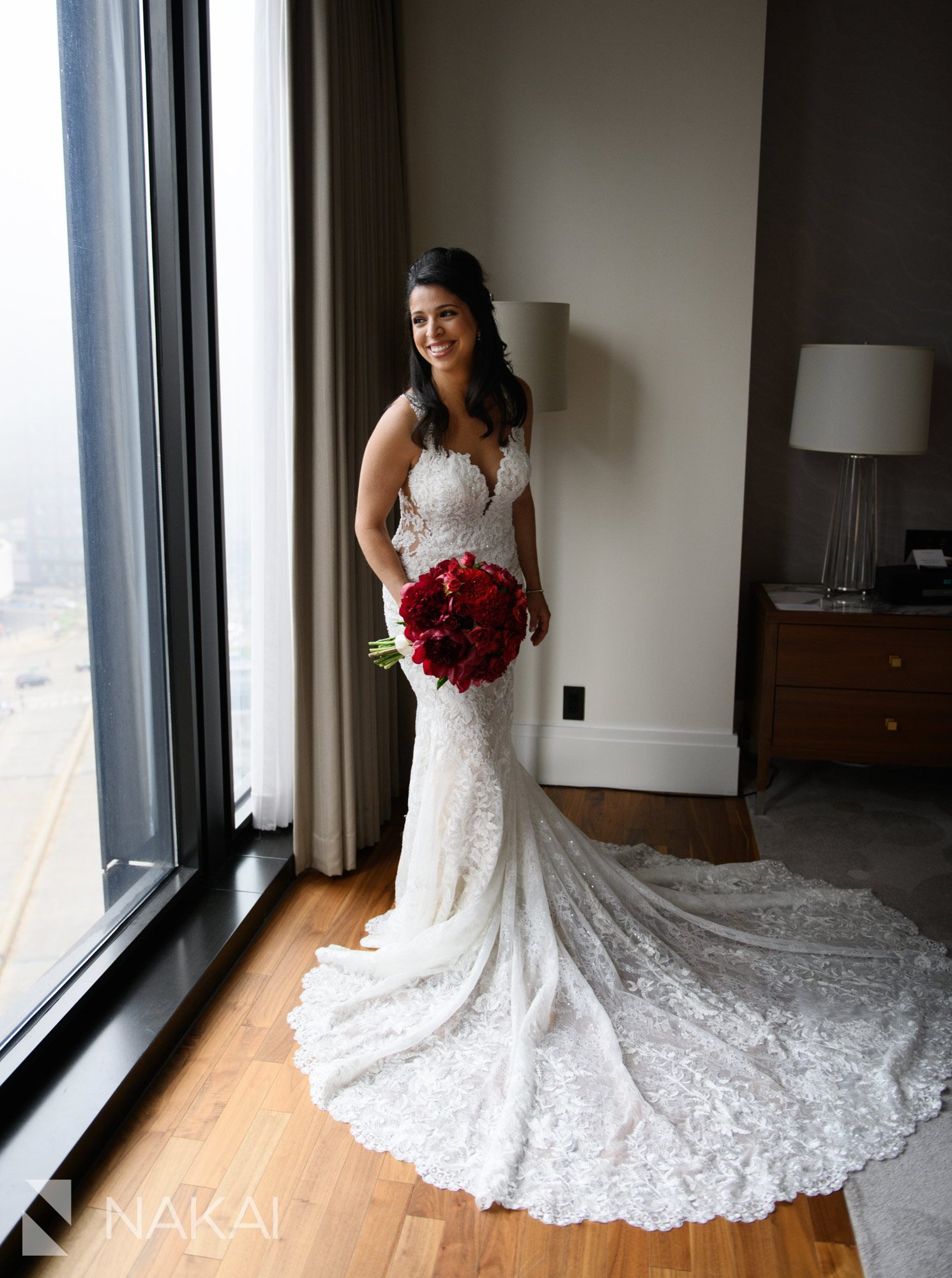 langham chicago wedding photographers getting ready bride