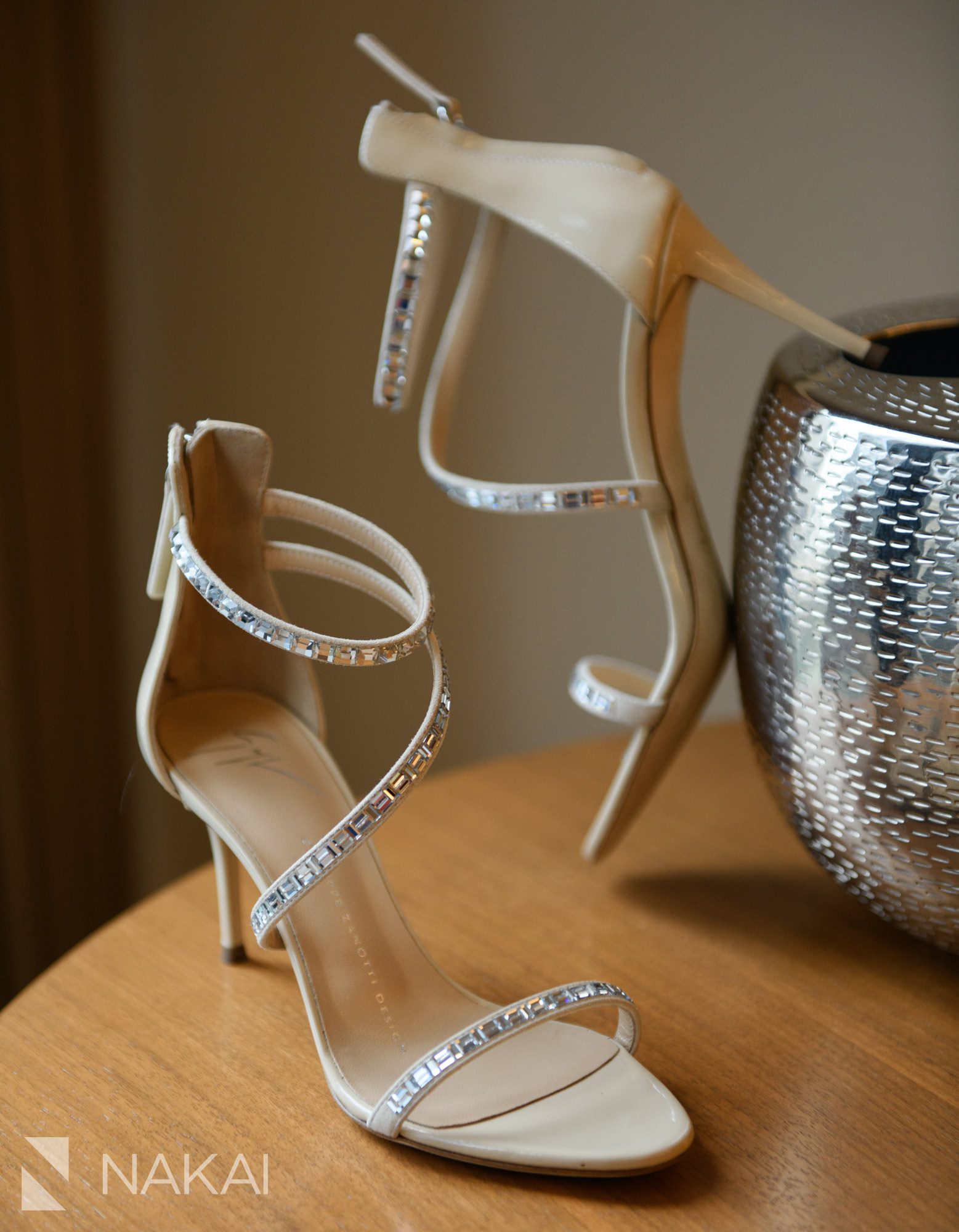 langham chicago wedding photos luxury details shoes