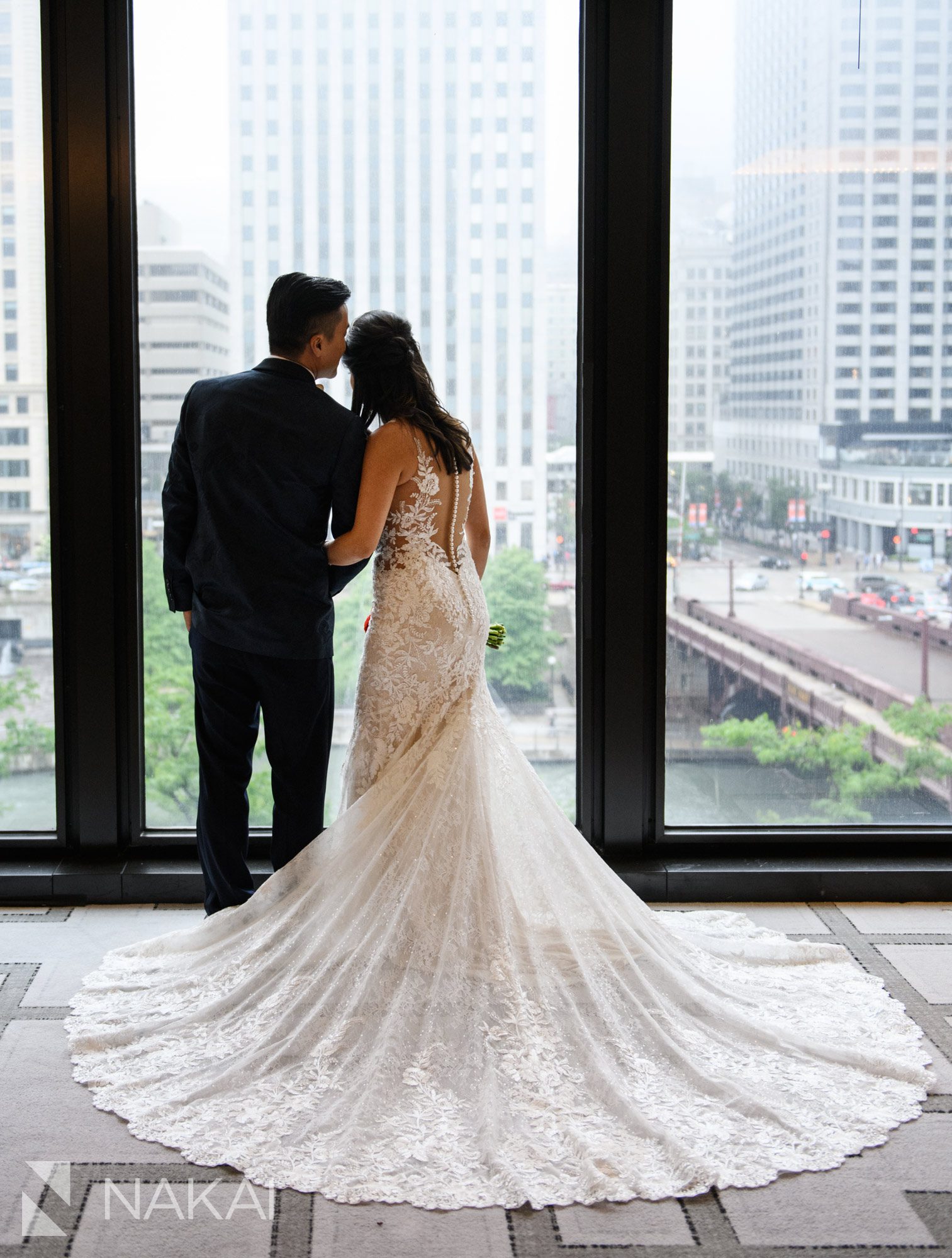 langham chicago wedding photographers bride groom