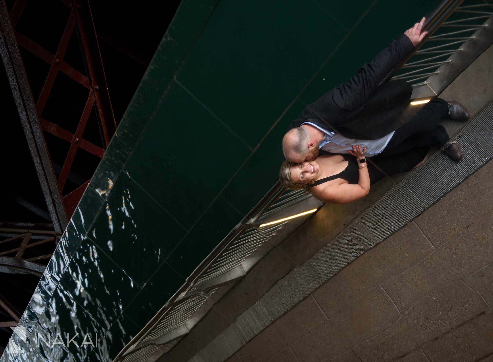 chicago engagement photographer riverwalk