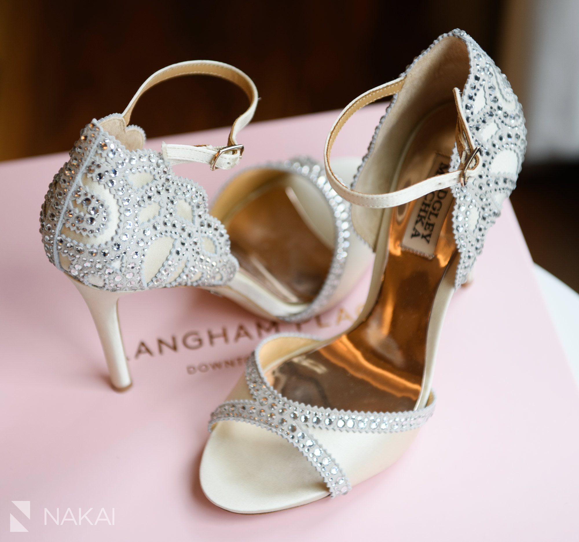 luxury Chicago wedding photos Langham hotel details shoes