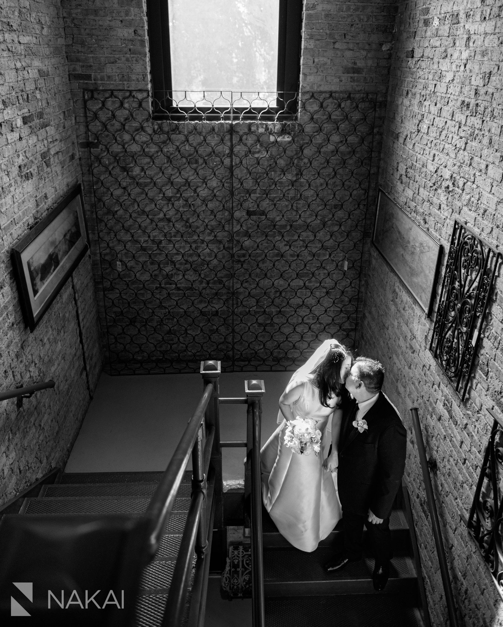artifact events Chicago wedding photo bride groom warehouse