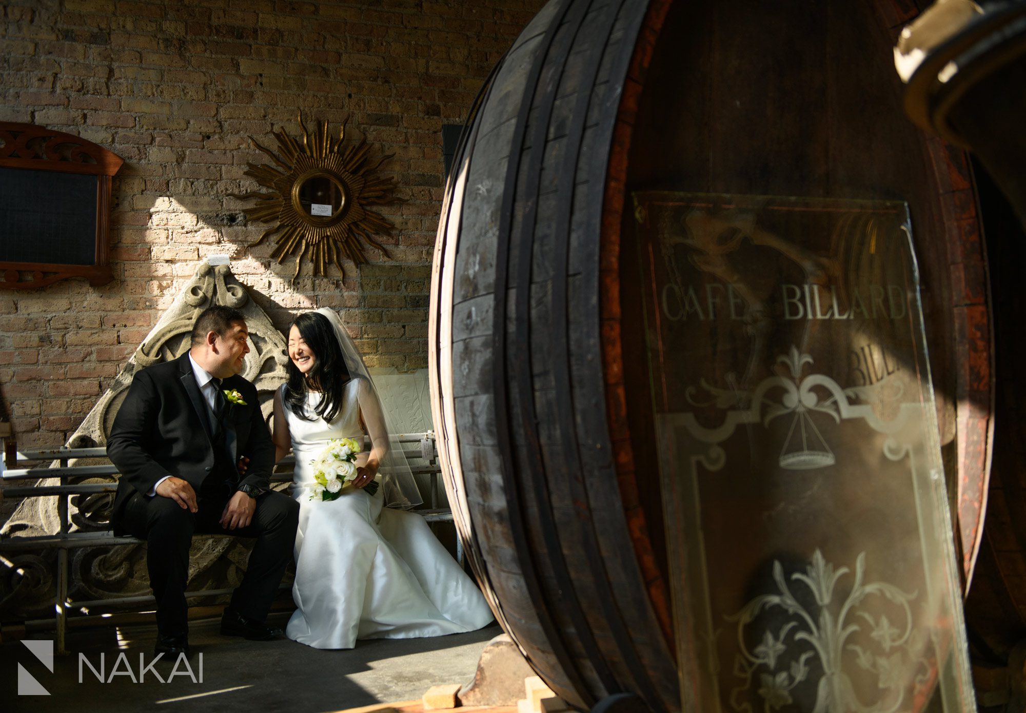 architectural artifacts wedding photo