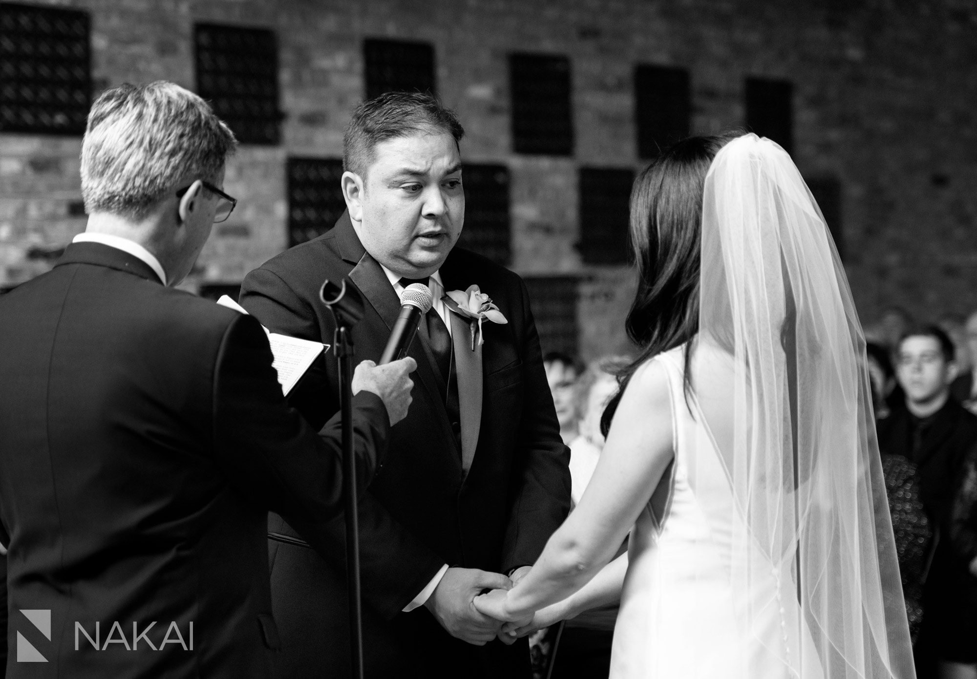 Chicago loft wedding ceremony photos