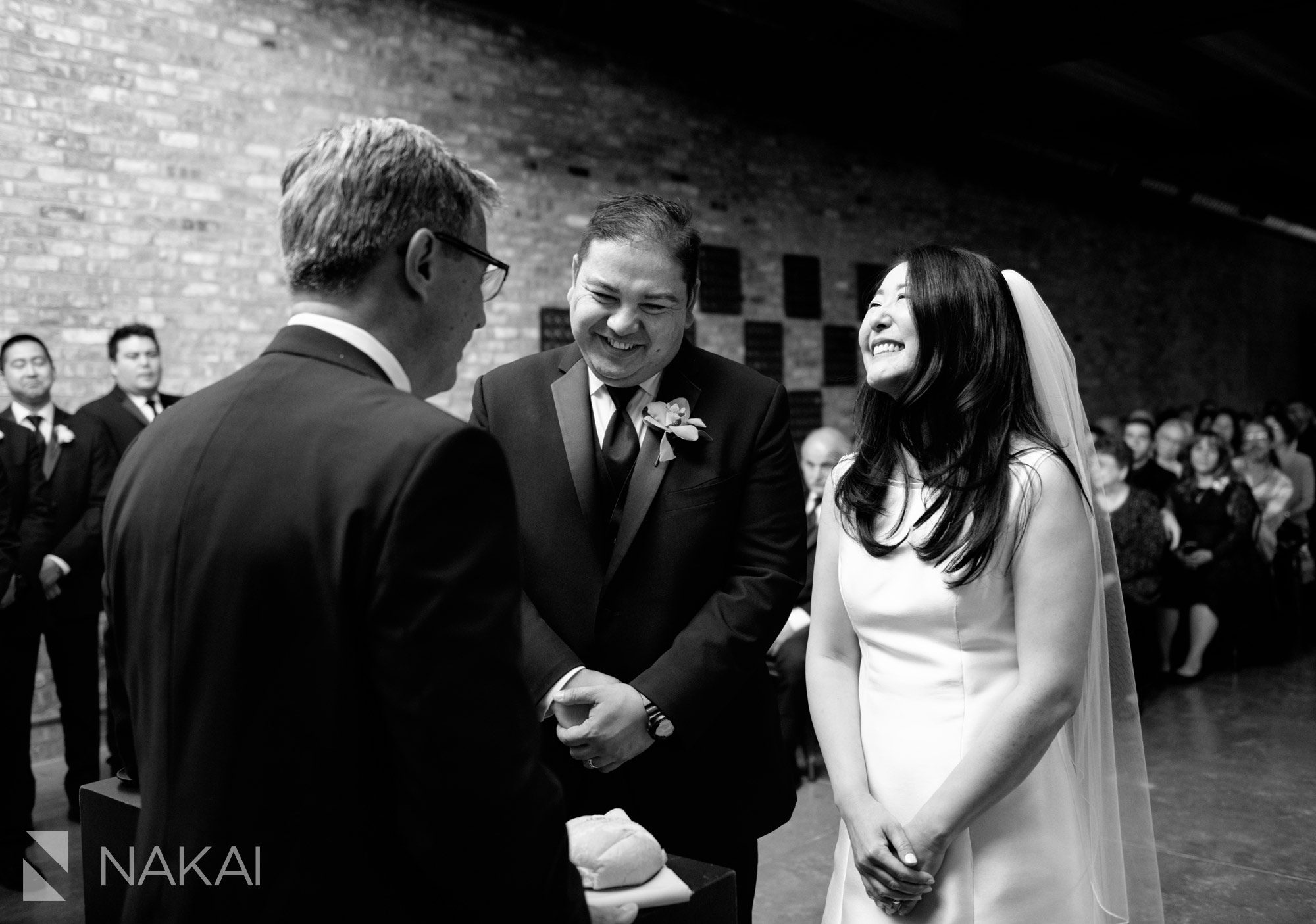 Chicago loft wedding ceremony photos