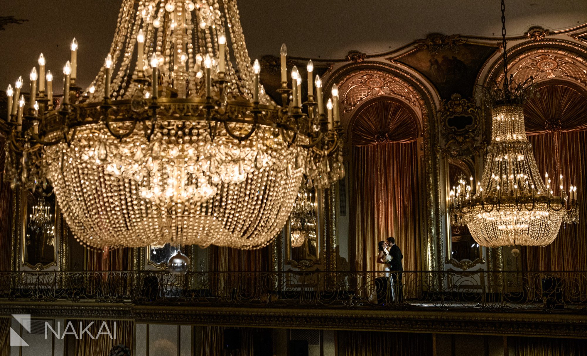 hilton Chicago wedding photo reception bride groom grand ballroom