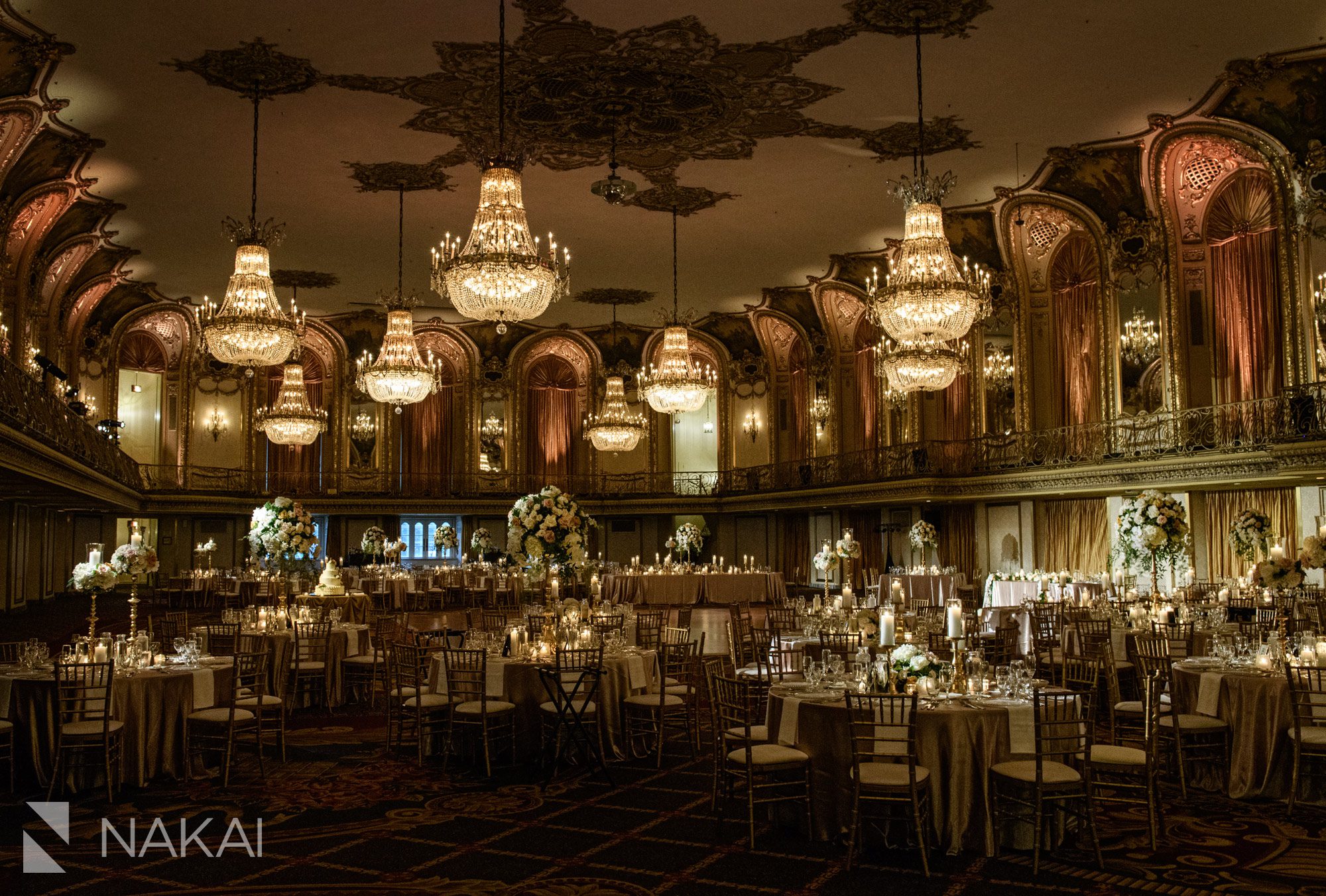 hilton Chicago wedding picture reception grand ballroom