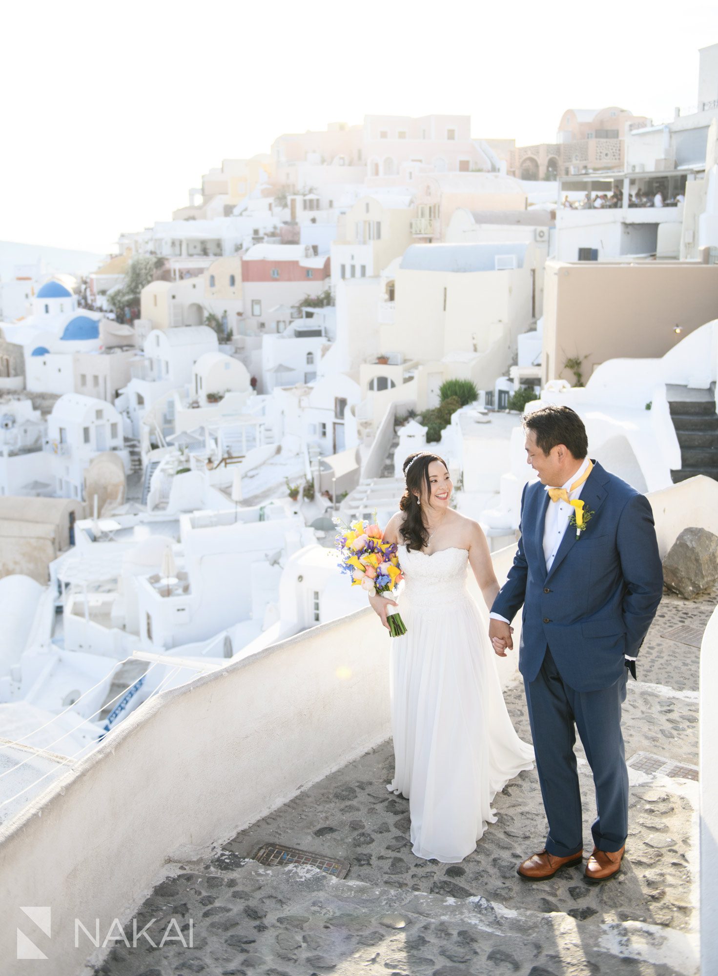 Santorini oia wedding pictures destination asian couple