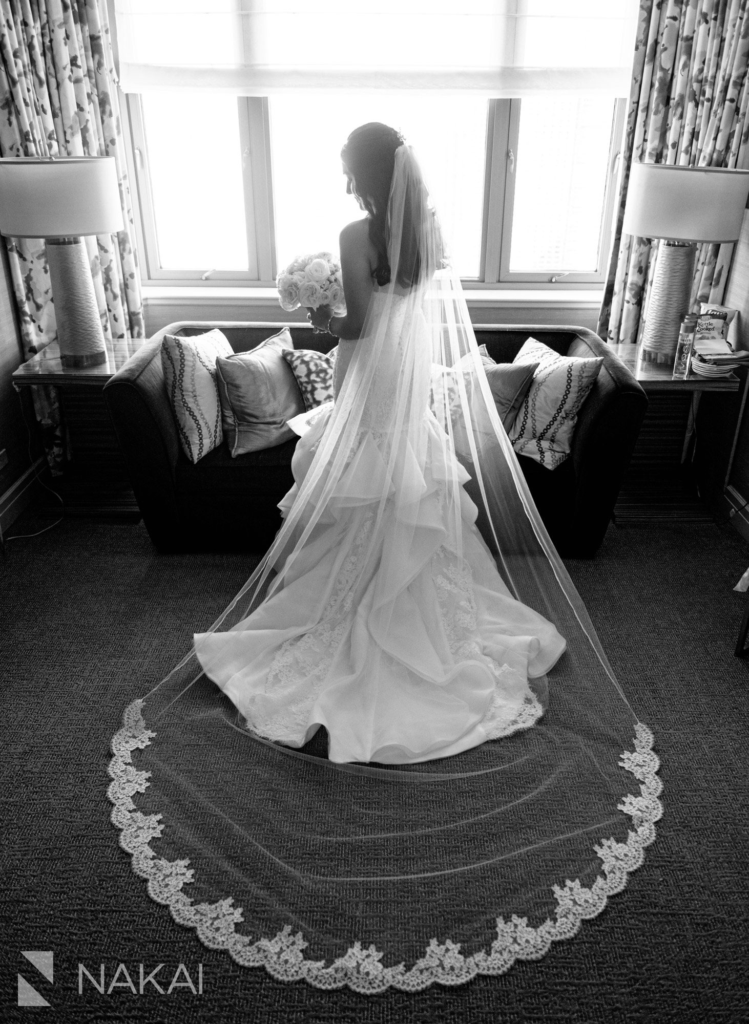 fairmont Chicago wedding photos getting ready bride