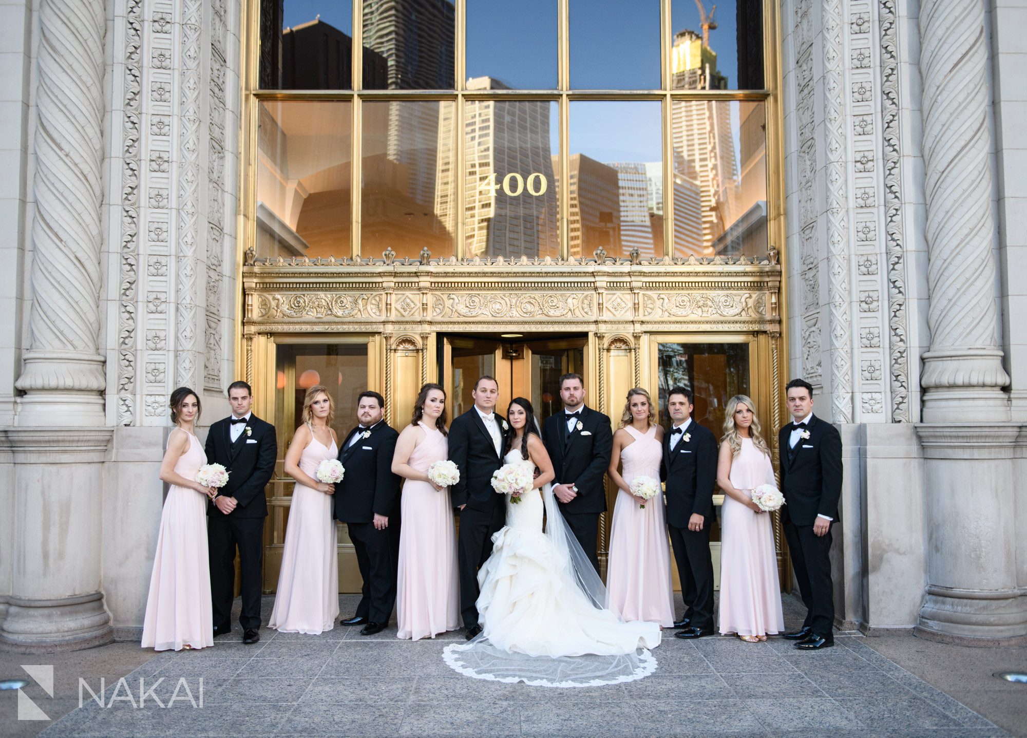 best Wrigley building Chicago wedding photographer 