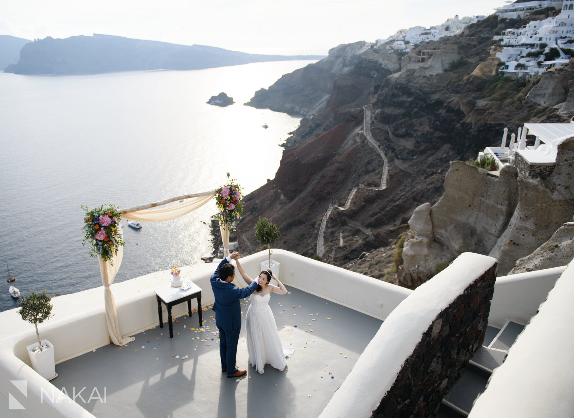 Santorini wedding photos oia Greece bride groom