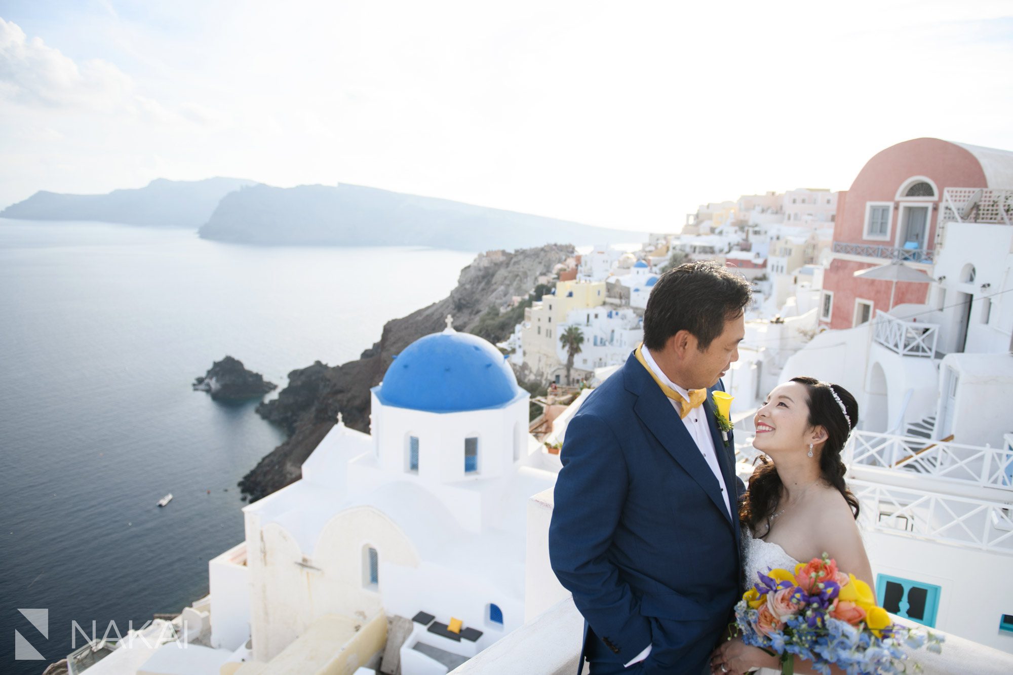 Santorini destination wedding photos oia Greece bride groom