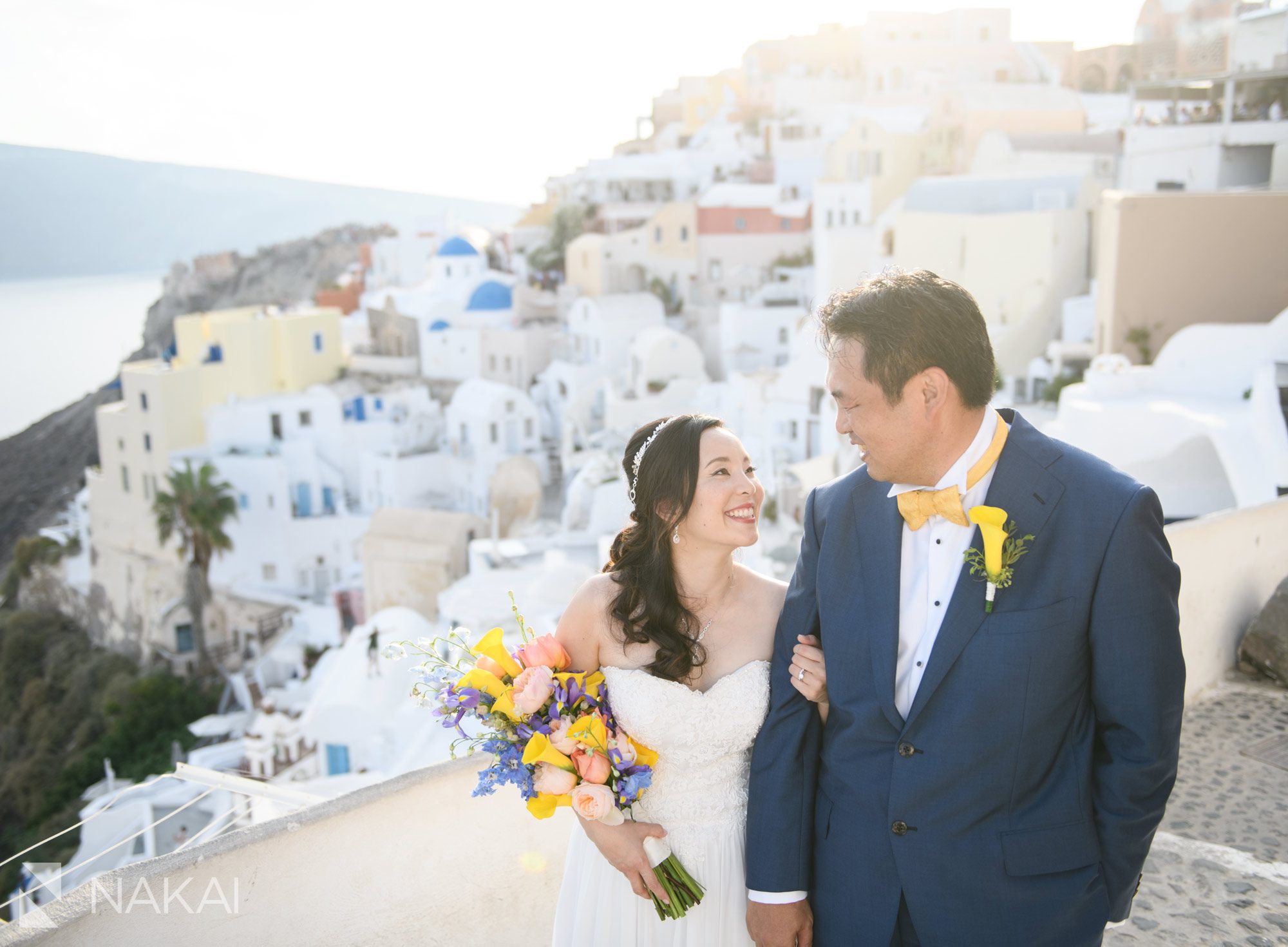 Santorini destination wedding photos oia Greece bride groom