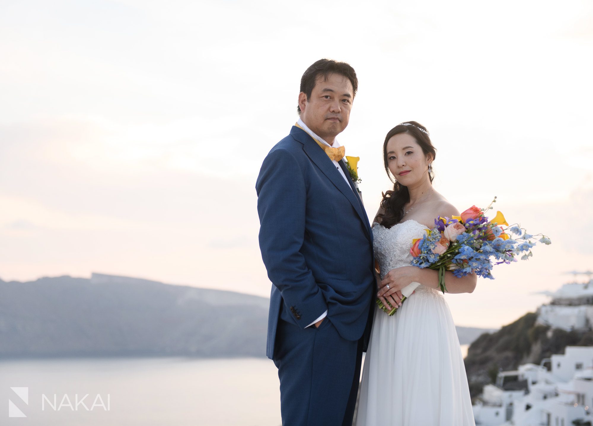 Santorini wedding photographer oia Greece bride groom