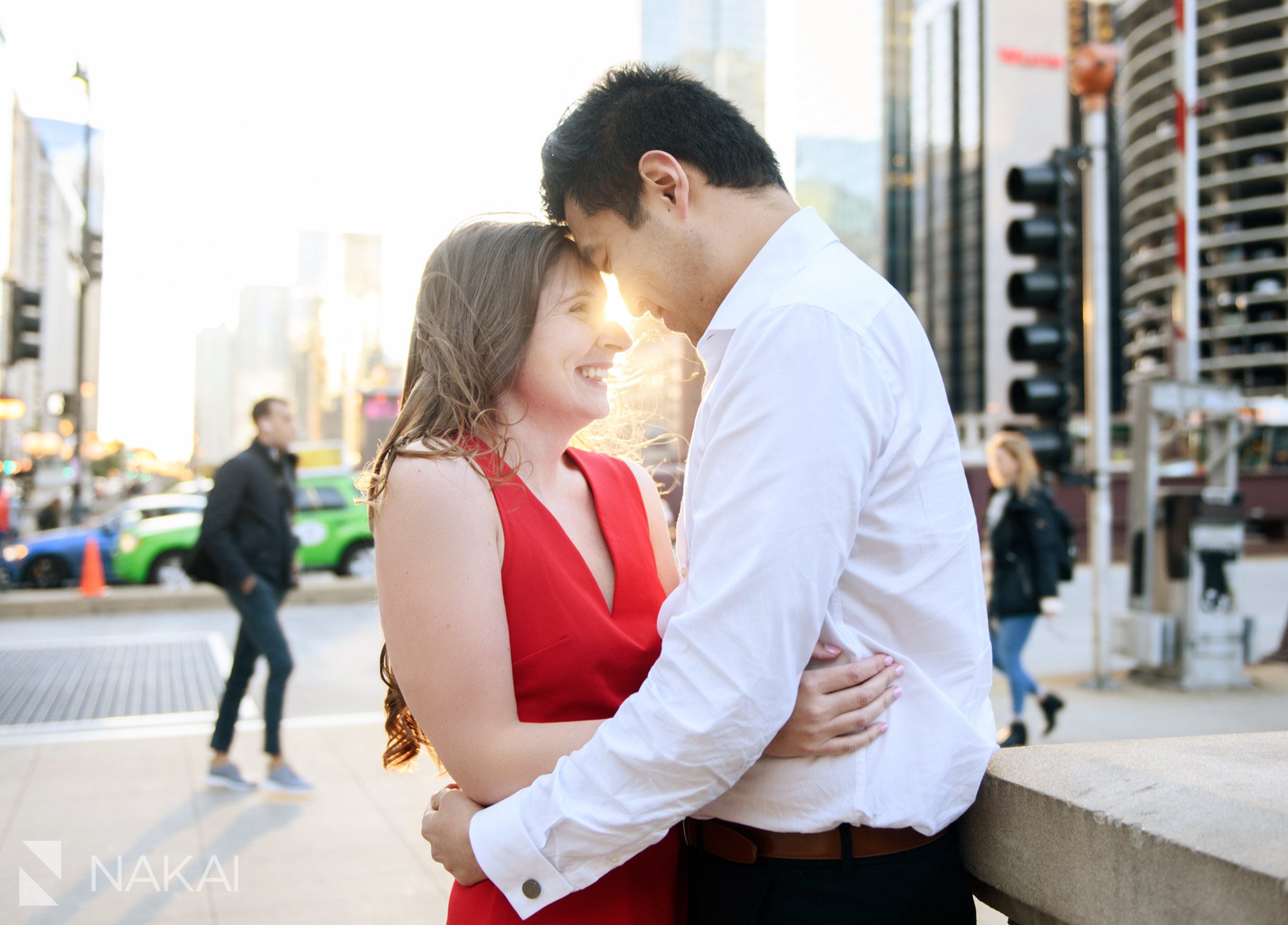 Chicago photography engagement session riverwalk
