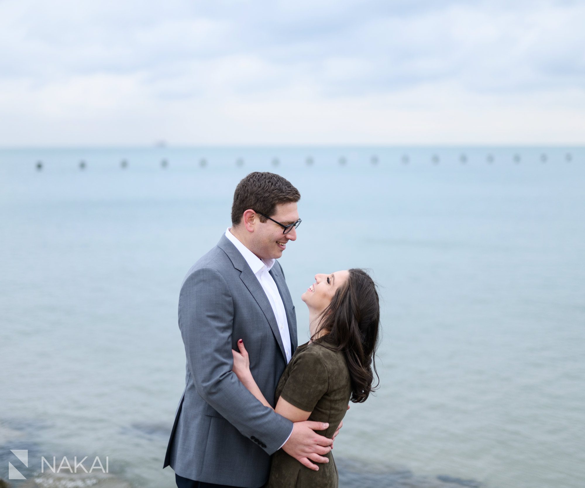 chicago Lake Michigan engagement picture