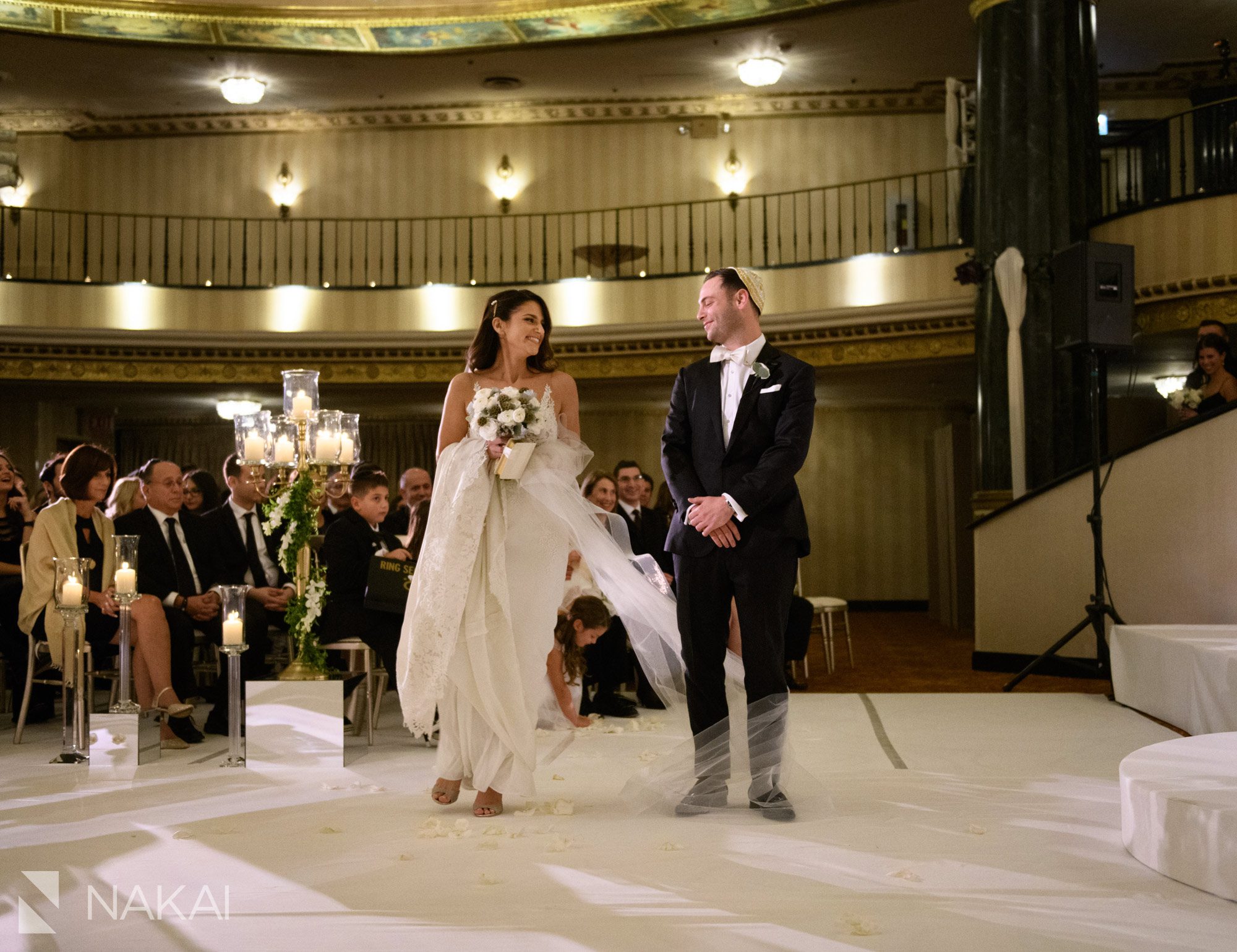 intercontinental magnificent mile ceremony wedding pictures grand ballroom
