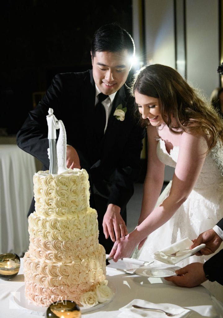 langham Chicago wedding reception cake