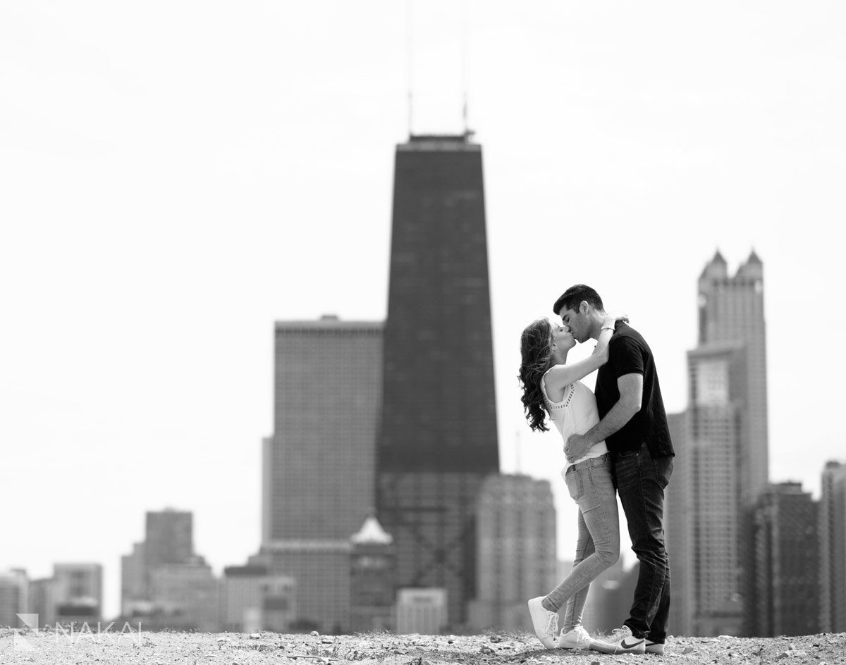 north avenue engagement picture best view of skyline