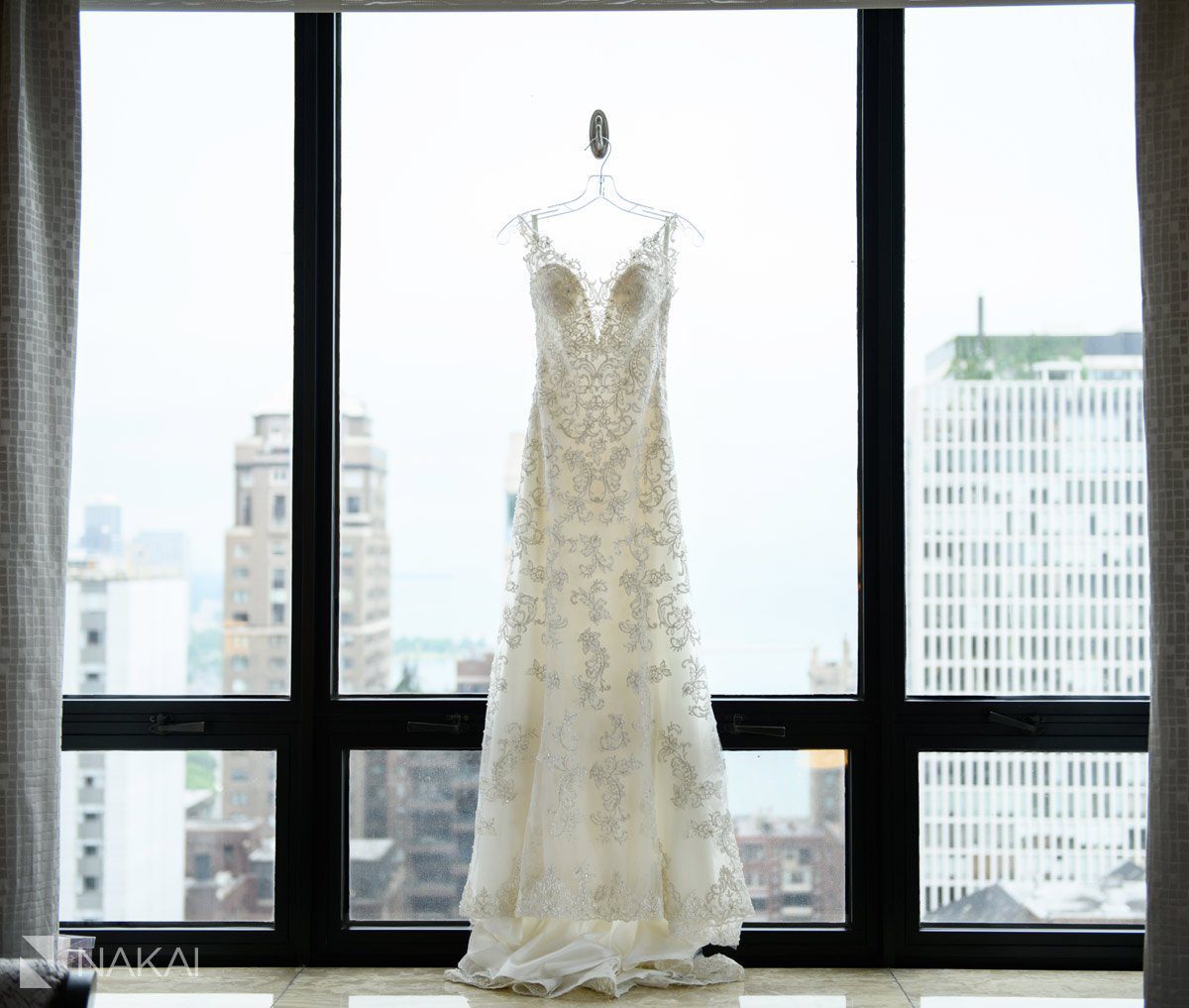 Chicago ritz Carlton wedding dress photo