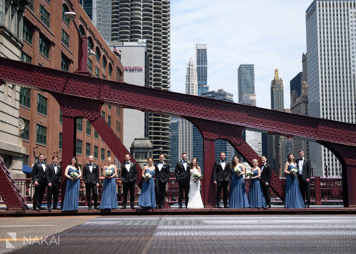 Lasalle street wedding photo chicago best location bridge