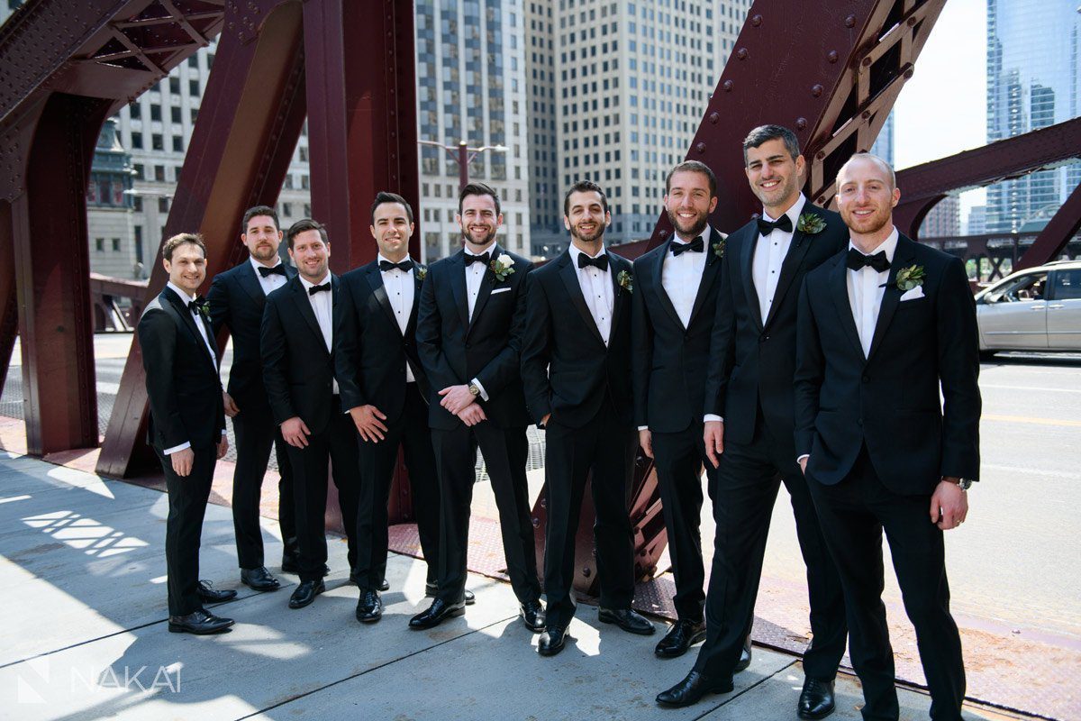 Lasalle street wedding photo chicago best location bridge