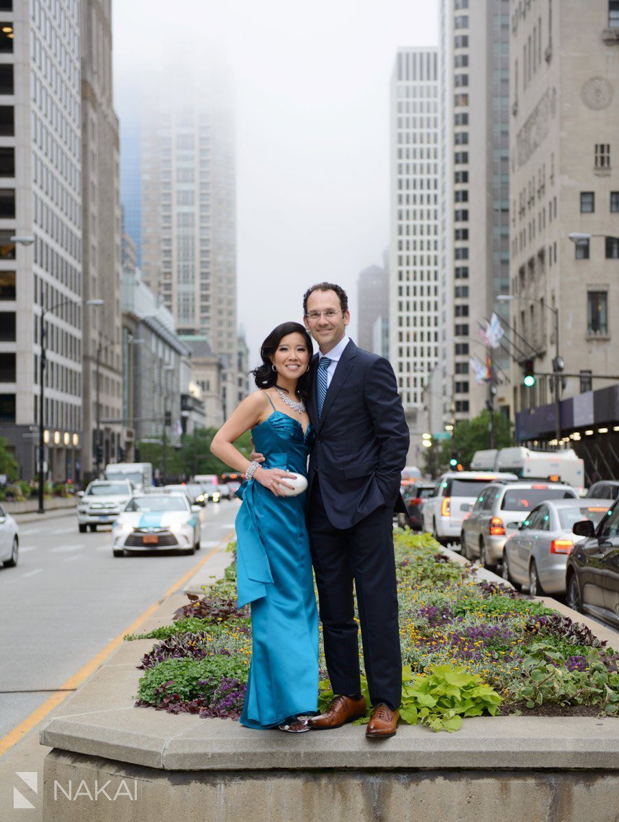 chicago engagement photo on Michigan avenue 