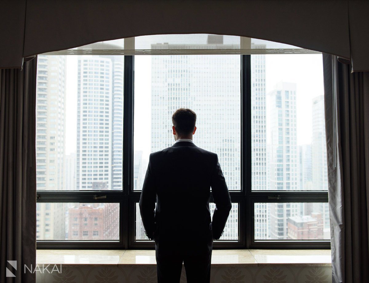 best luxury wedding chicago groom getting ready photo