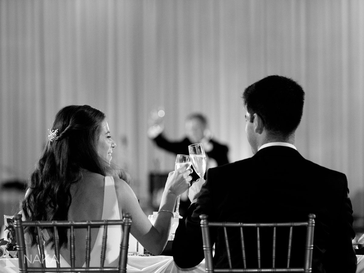 ritz carlton chicago wedding photo reception toasting